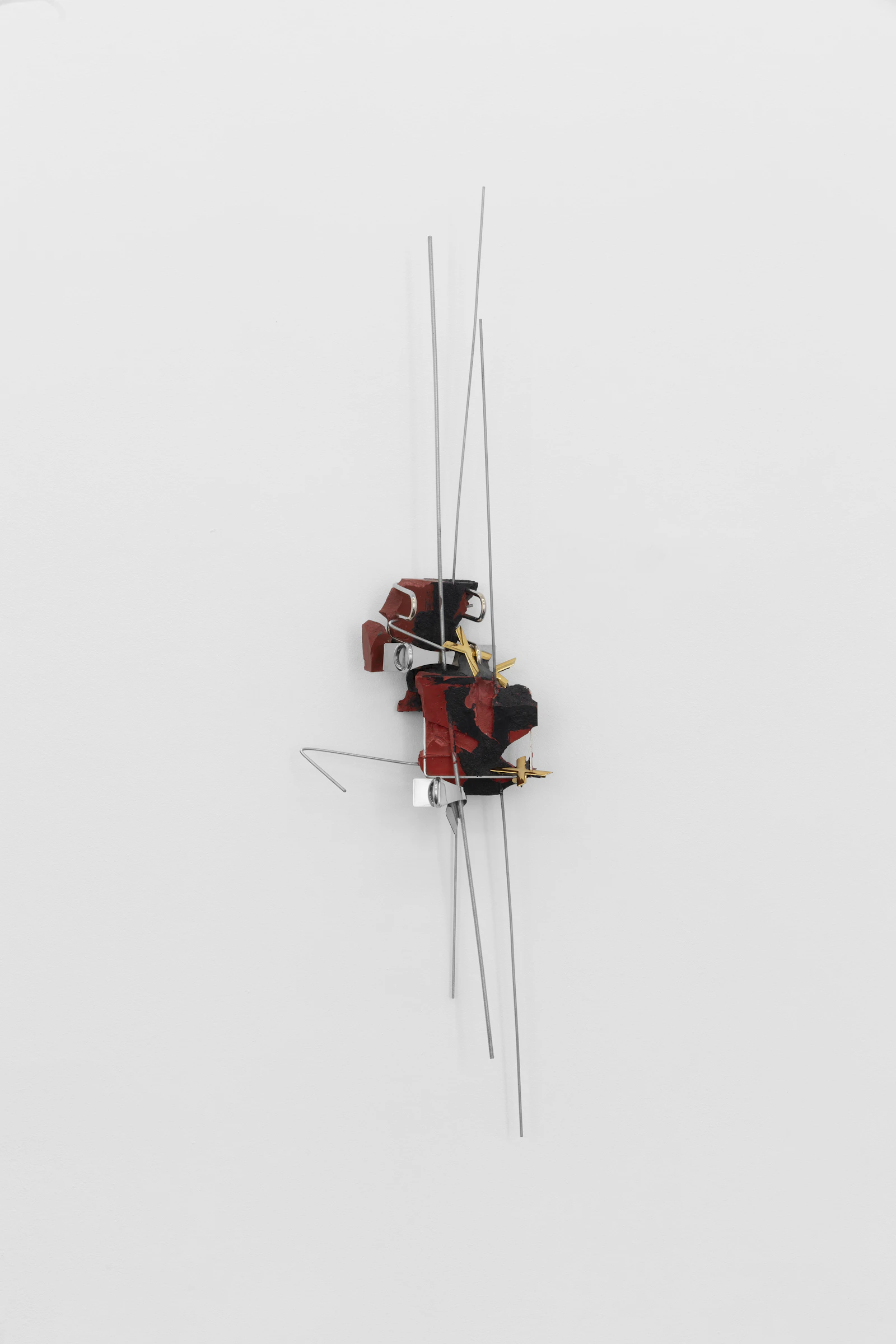 Aidan Duffy, New Faces, 2025, Sculpture - Pigmented Jesmonite, Pigmented Cement Fill, Metal, 117 x 32 x 15 cm (46 x 12 1/2 x 6 in)