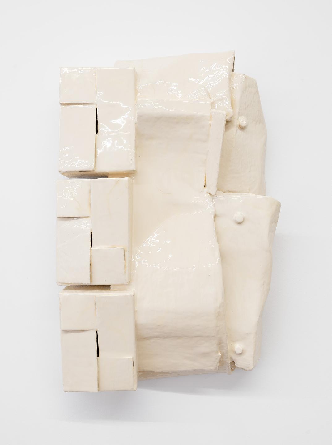Machteld Rullens, The Symposium, 2025, Oil, acrylic, pigment, resin, and bolts on cardboard, 26 x 17 x 5 in (66 x 43.2 x 12.7 cm)