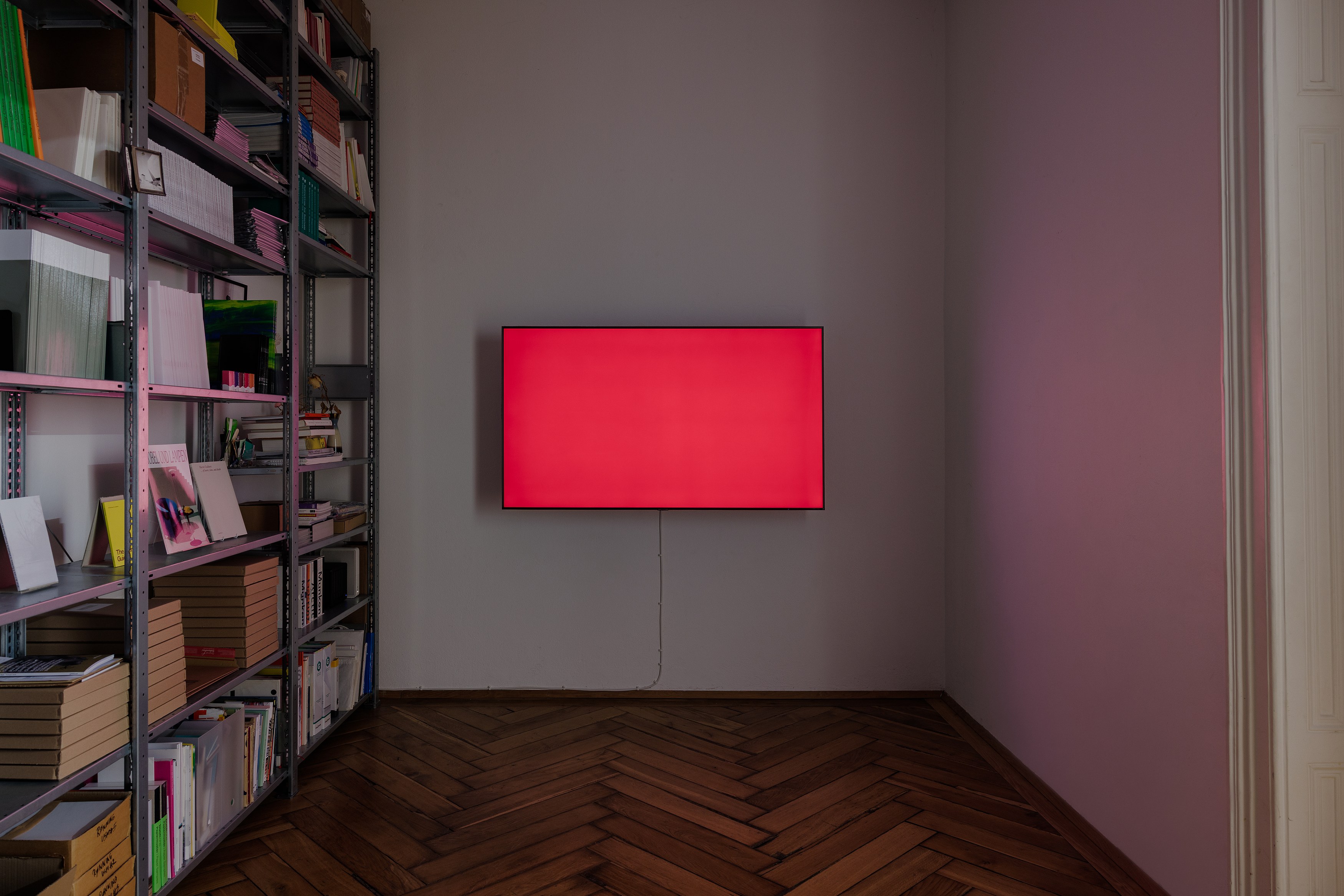 Carissa Rodriguez, The Maid, 2018, Jean Baudrillard, Carissa Rodriguez, Tiffany Sia at FELIX GAUDLITZ, Vienna, 2025. Courtesy: the artist and FELIX GAUDLITZ, Vienna. Photo: kunst-dokumentation.com