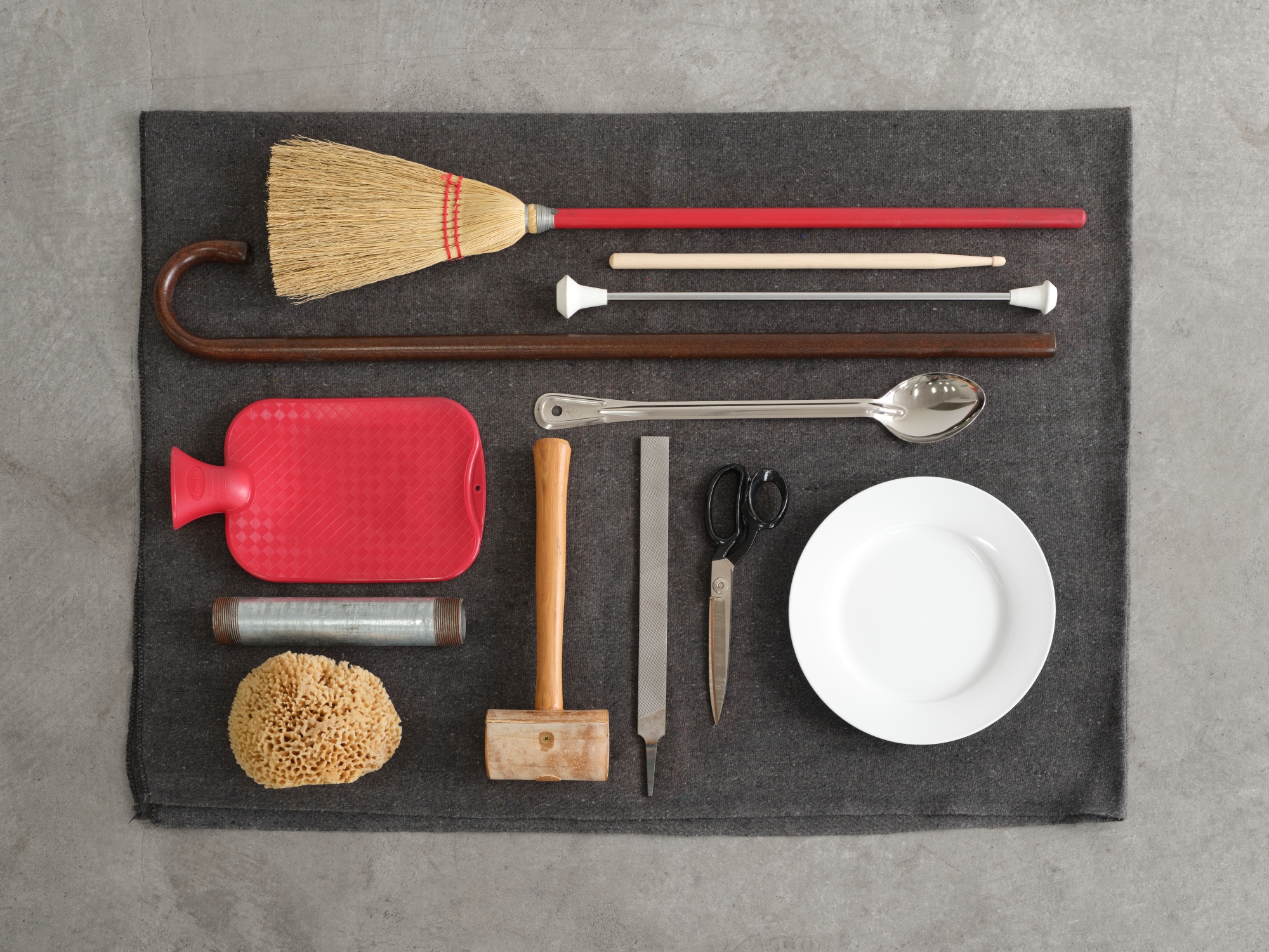 Patrick Jackson Untitled (organized objects), 2011 blanket, found objects 50 x 40 x 5 in edition 1 of 3