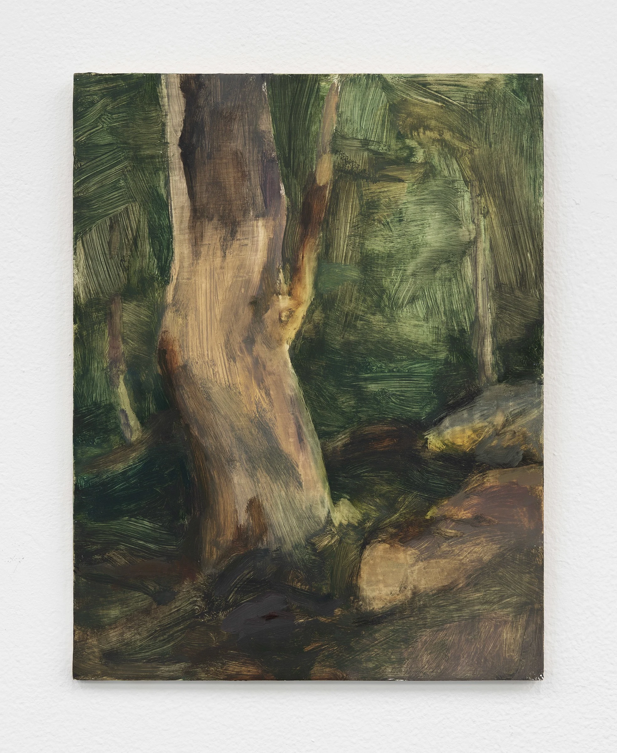 BEAUX MENDES, Untitled, 2023, Oil and marble dust on panel, 11 x 8 1/2 inches (27.9 x 21.6 cm)