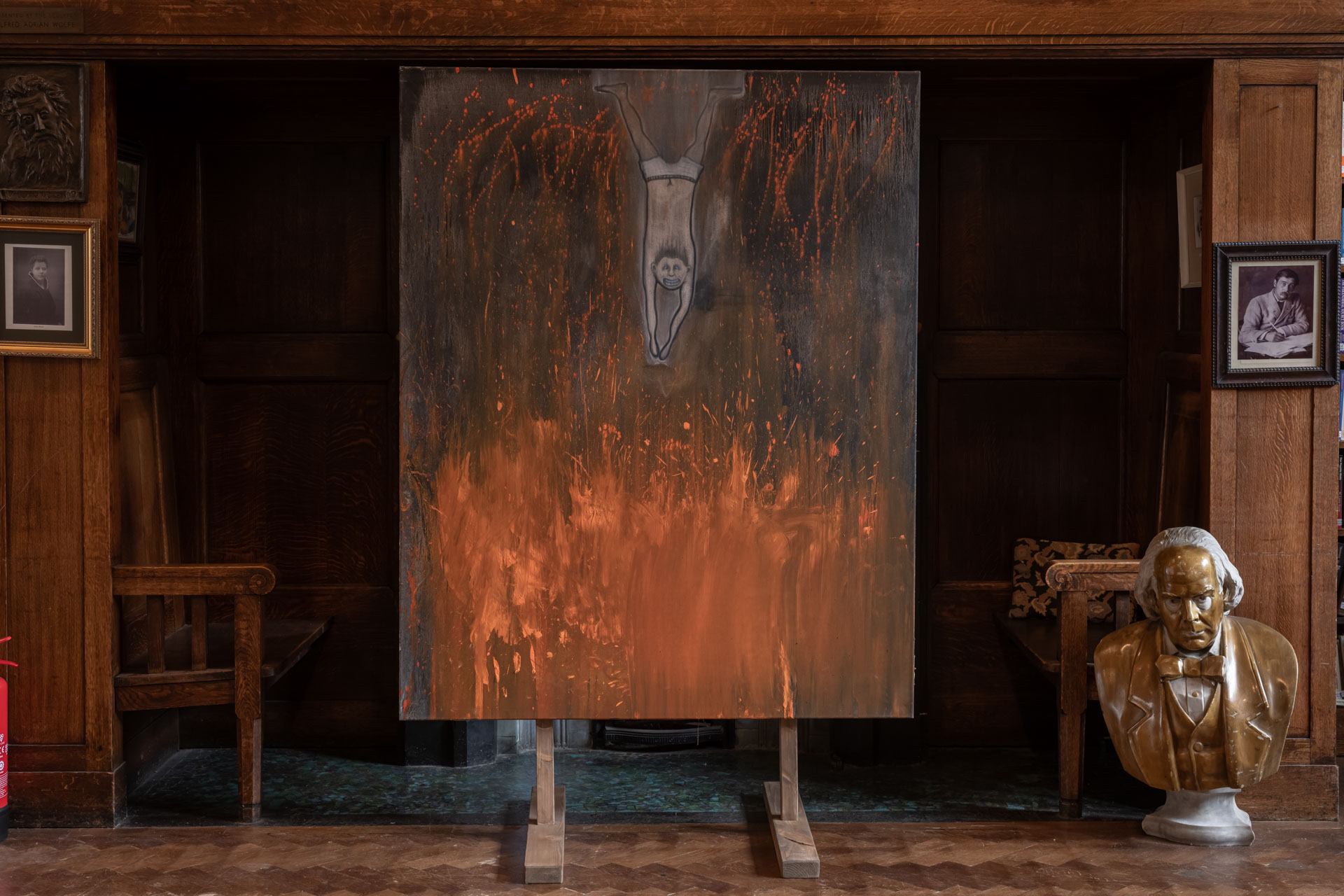 Exhibition view, Markus Hustle, 'What is life?' at Conway Hall, London. Courtesy the artist