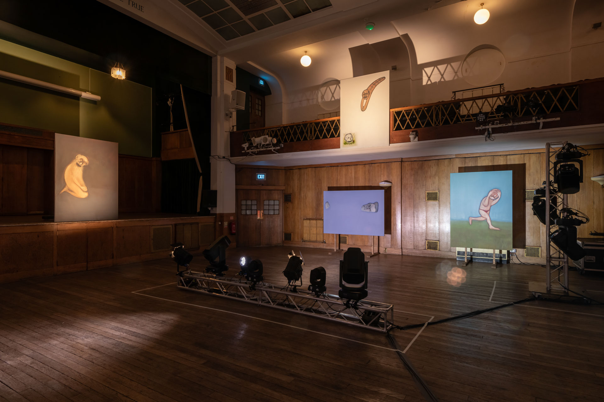 Exhibition view, Markus Hustle, 'What is life?' at Conway Hall, London. Courtesy the artist