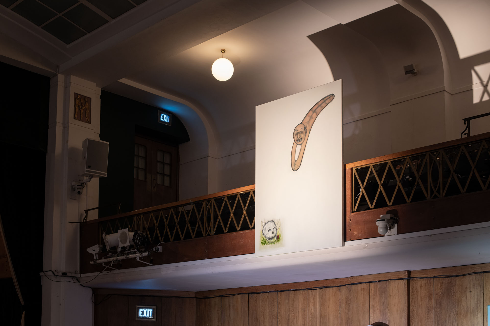 Exhibition view, Markus Hustle, 'What is life?' at Conway Hall, London. Courtesy the artist