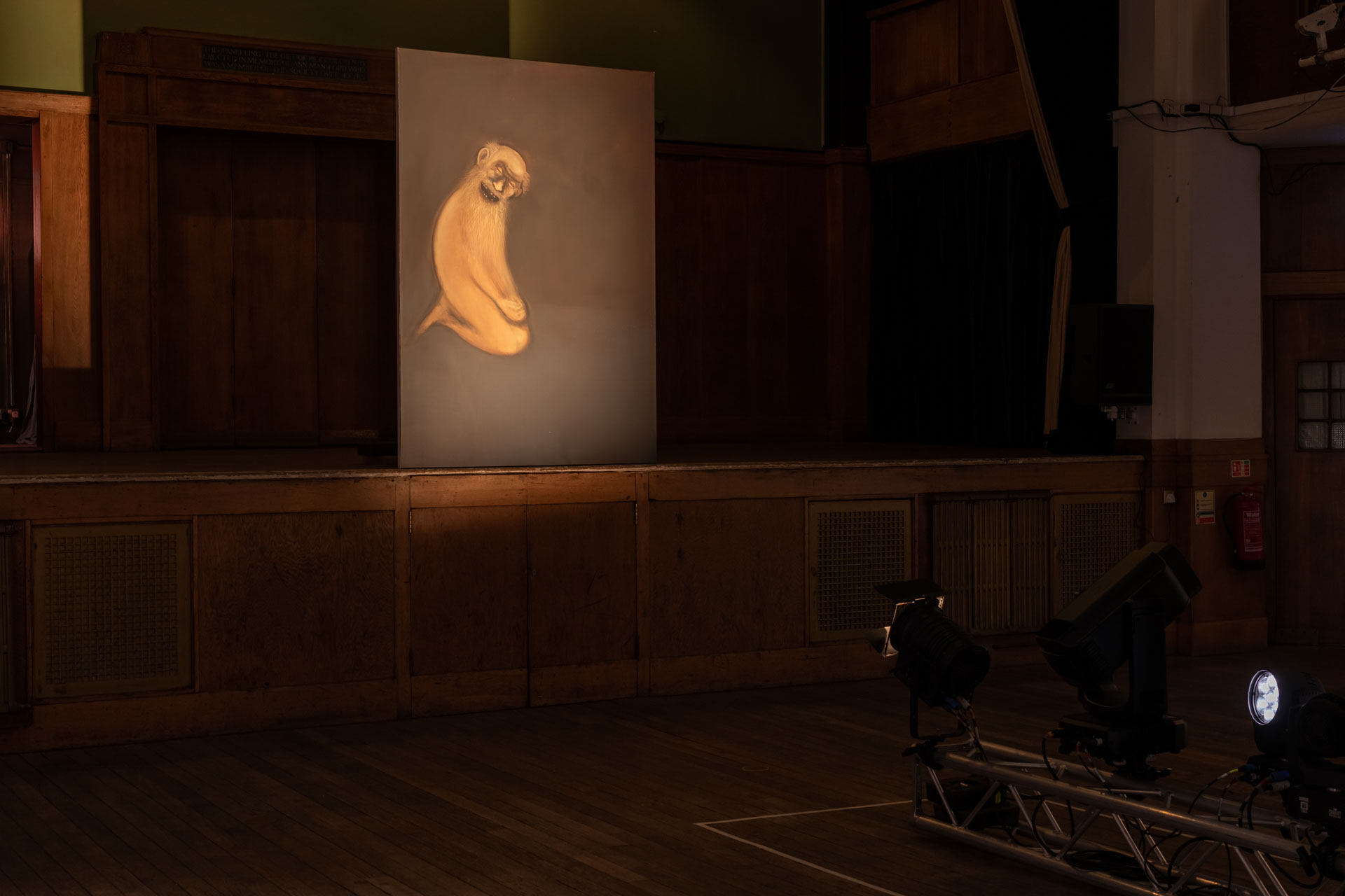Exhibition view, Markus Hustle, 'What is life?' at Conway Hall, London. Courtesy the artist