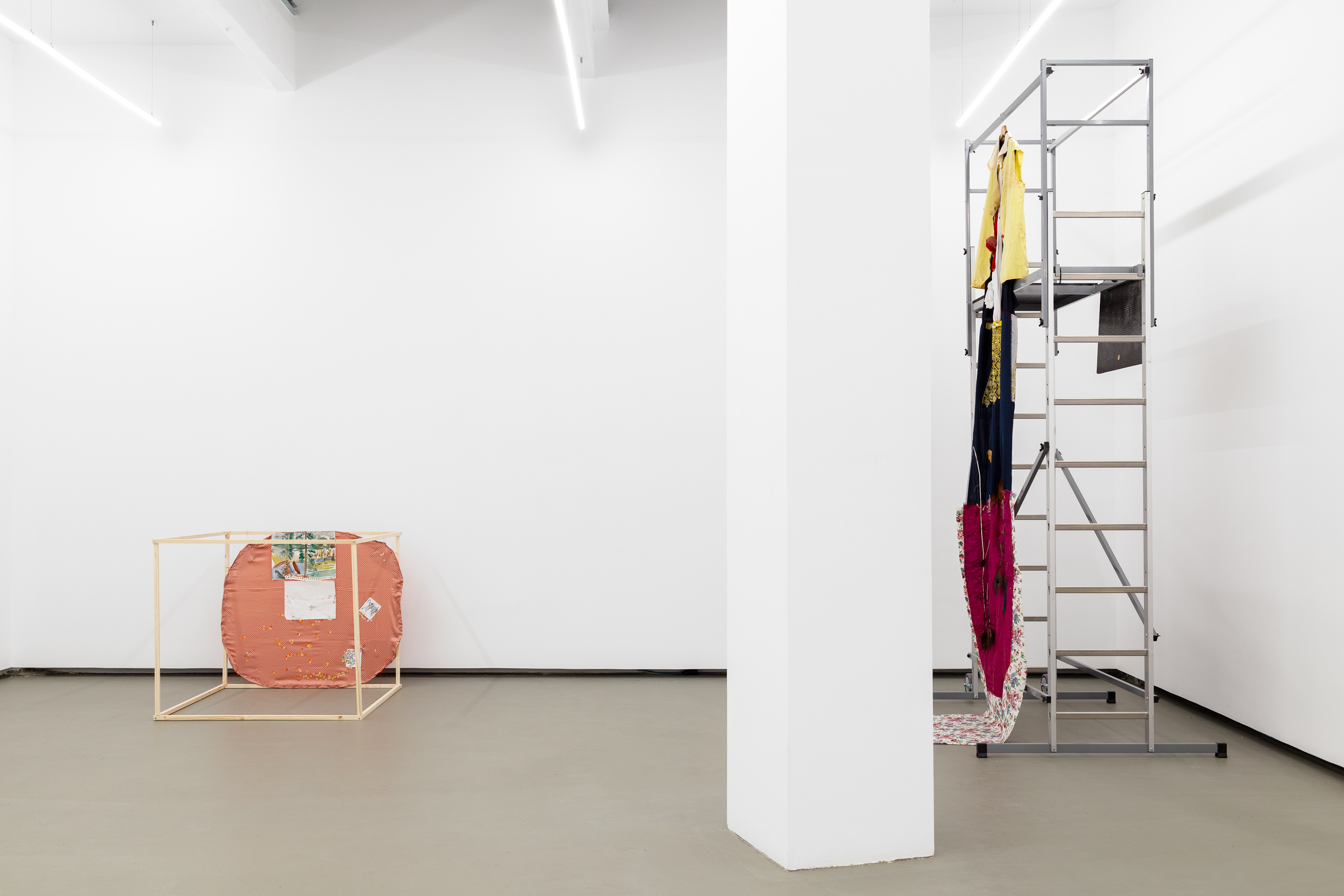 Installation View, The Giants of the Circle & with The Birds of Circus, The Hawk Looks out with The Golden Eagle (2025), Adult & Juvenile, Courtesy of CIBRIÁN