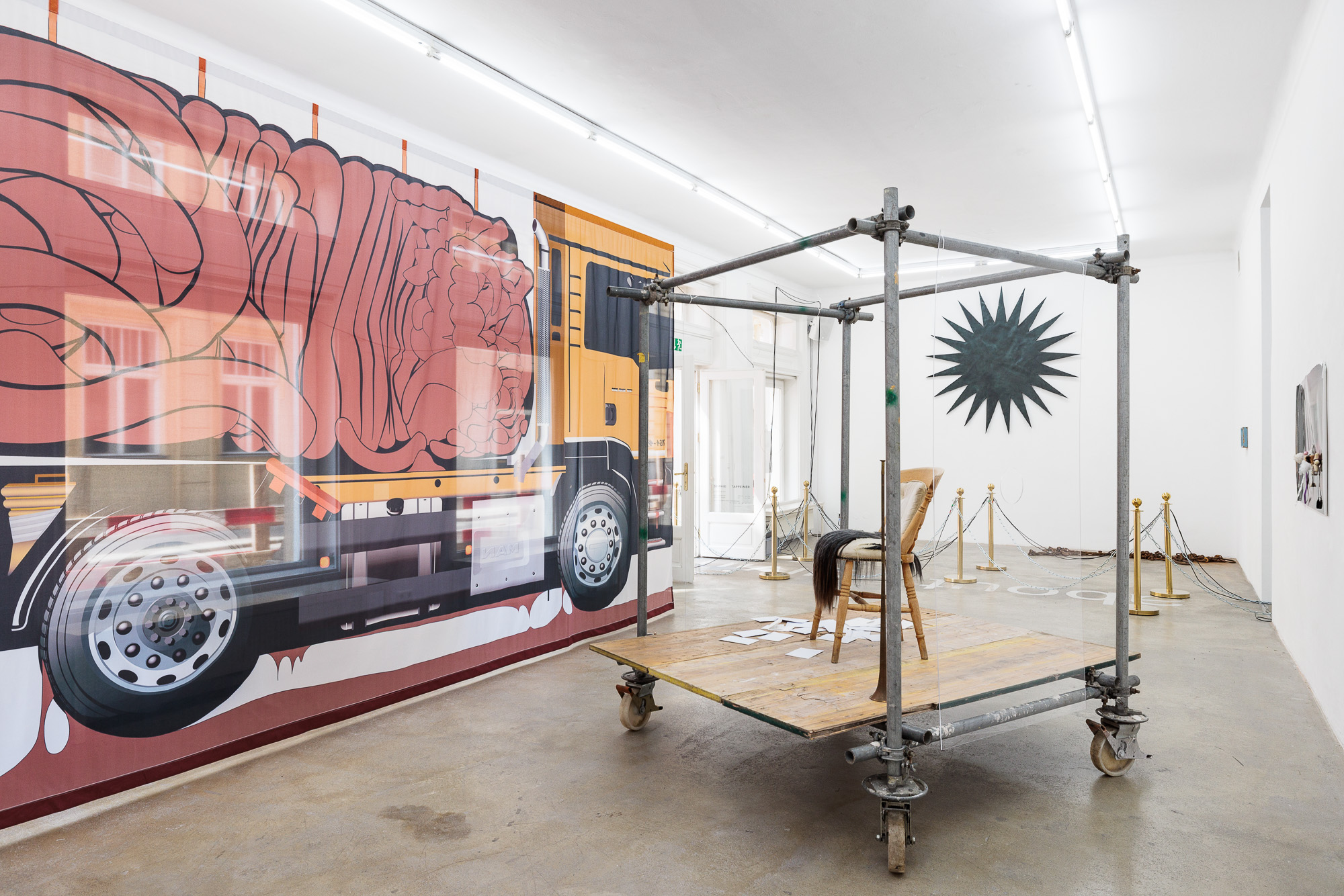 Installation View, BEEP!, curated by Cory John Scozzari, courtesy of SOPHIE TAPPEINER, 2025