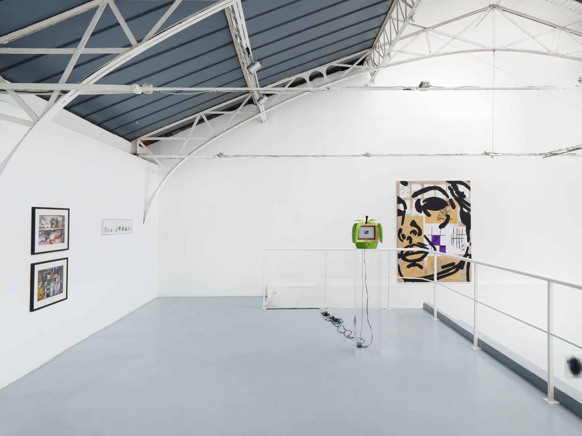 Installation View, The Family Guns (2025), courtesy of Reena Spaulings and Galerie Hussenot.