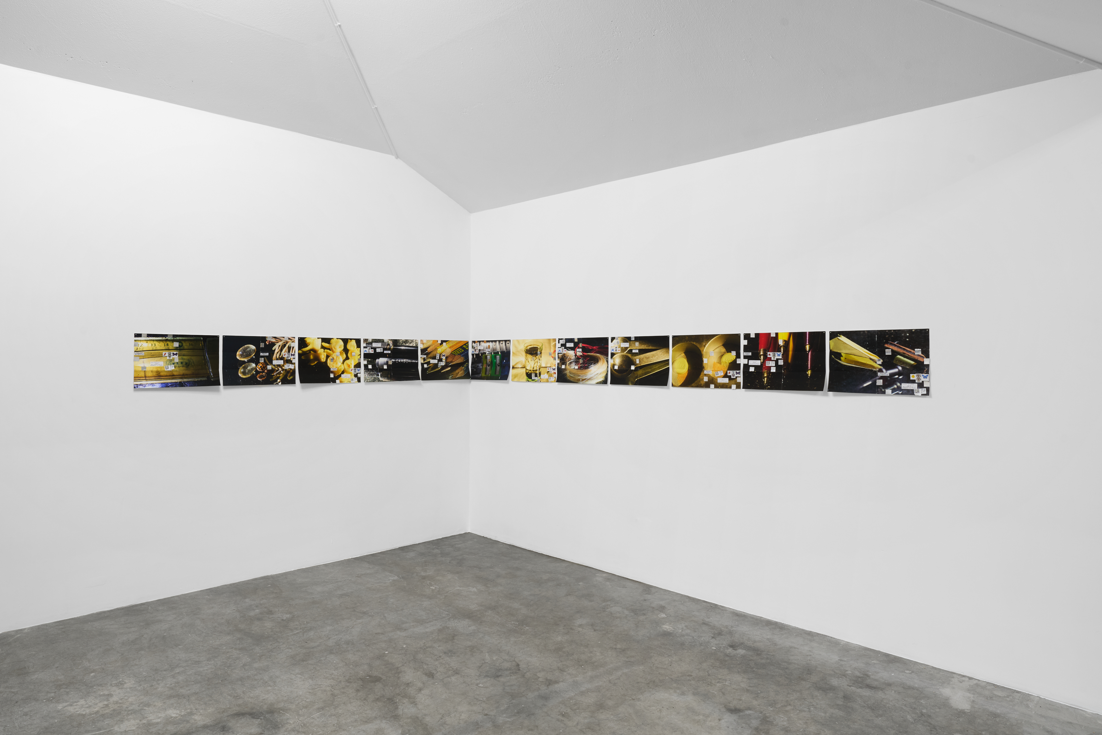 Moyra Davey, 2HB, 2025
, 26 Pigment prints on Epson Enhanced Matte, tape, postage, ink, 45.5 × 30.5 cm (each print); variable (overall). Courtesy of Simian, photography by Brian Kure / GRAYSC.