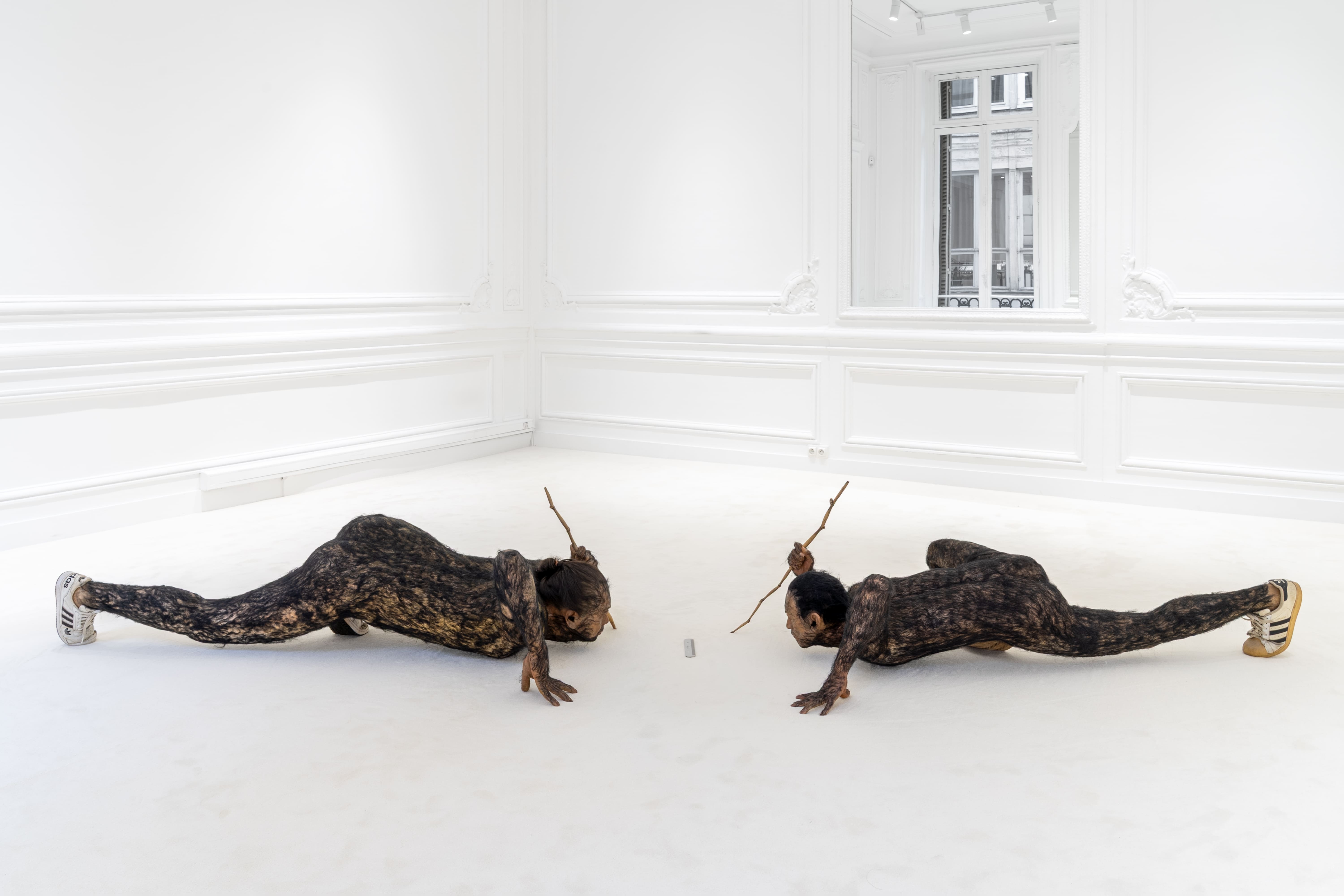 Rirkrit Tiravanija, IN ALIENS WE TRUST, exhibition view, Galerie Chantal Crousel (2025). Courtesy of the artist and Galerie Chantal Crousel. Photo: Jiayun Deng—Galerie Chantal Crousel.