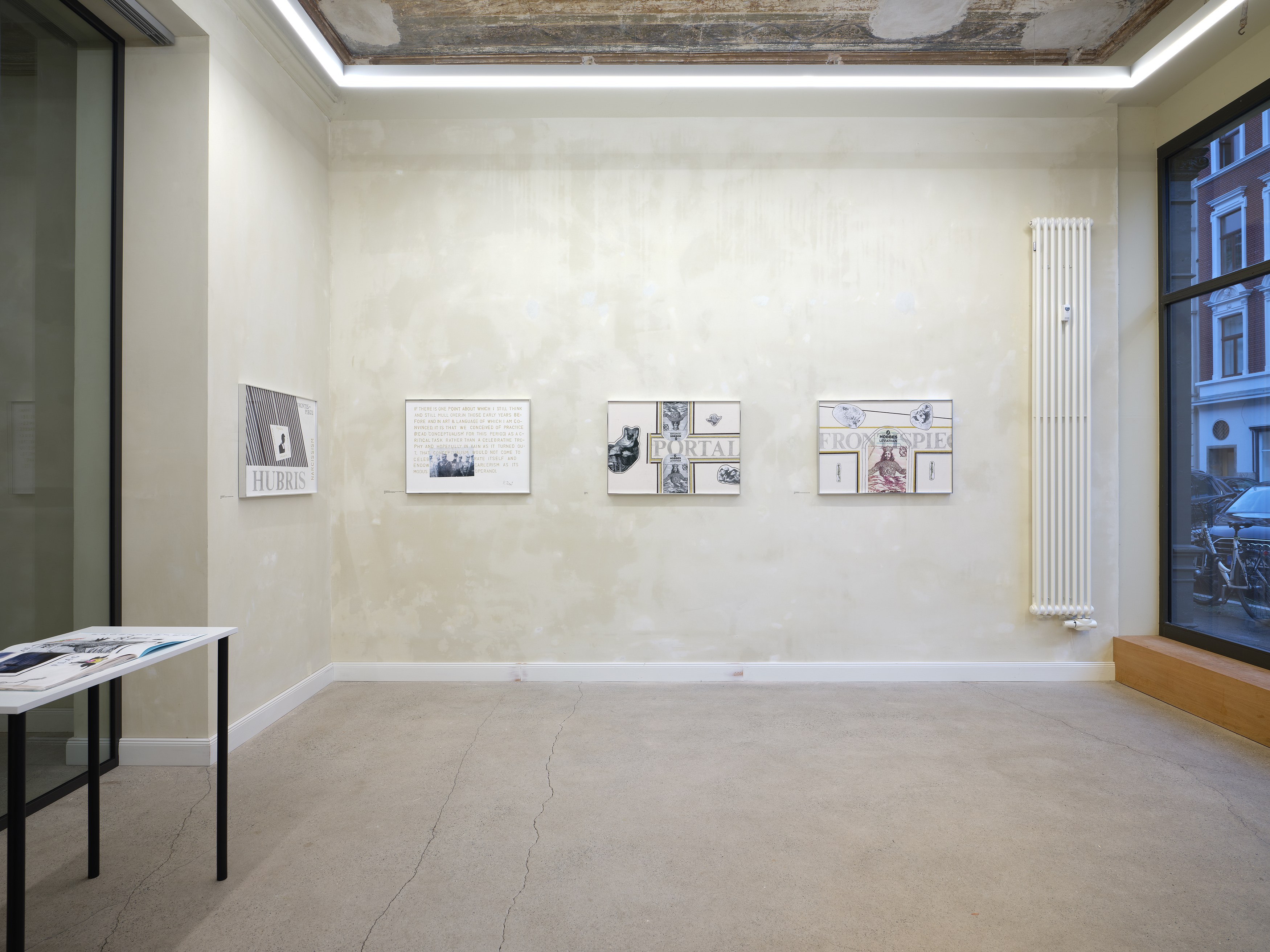 Installation View, Terry Atkinson: Greaser sculptures and drawings from the American Civil War, Curtis LeMay and Frontispiece series, 2025, courtesy of Josey.