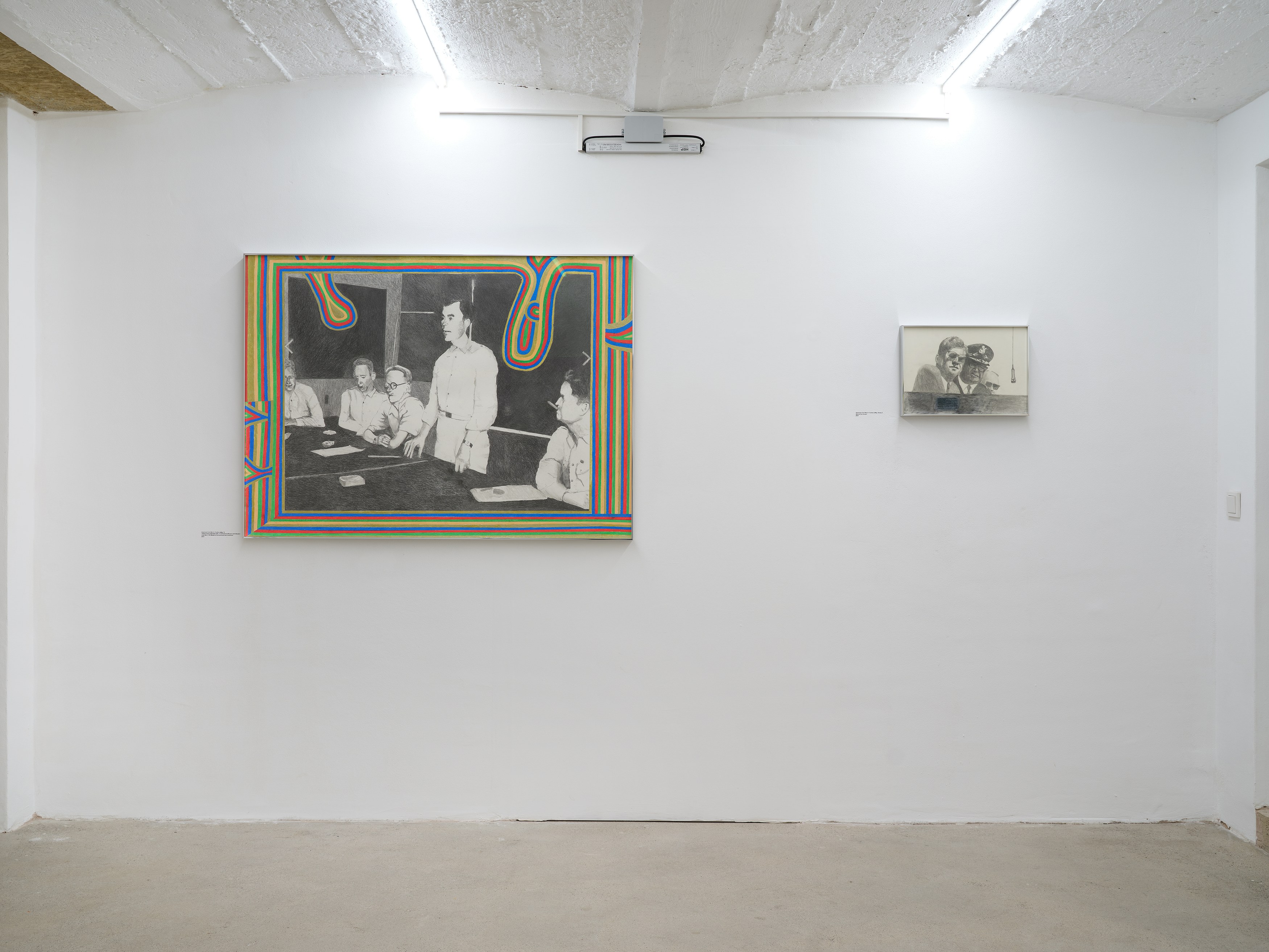 Installation View, Terry Atkinson: Greaser sculptures and drawings from the American Civil War, Curtis LeMay and Frontispiece series, 2025, courtesy of Josey.