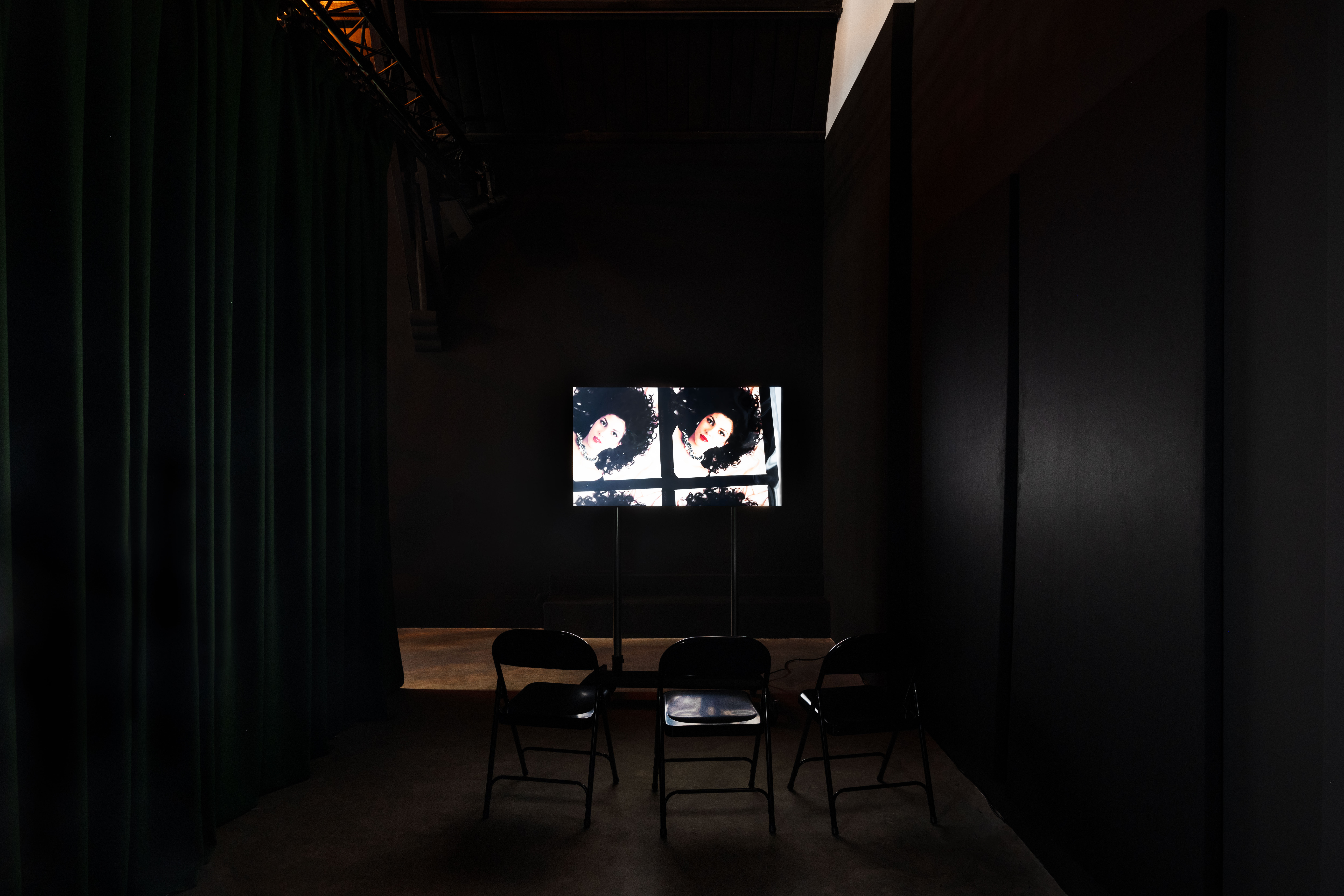 Hilary Lloyd, Very High Frequency, 2025. Installation view at Studio Voltaire. Image courtesy of the artist, Sadie Coles HQ and Studio Voltaire. Credit Dominique Croshaw.