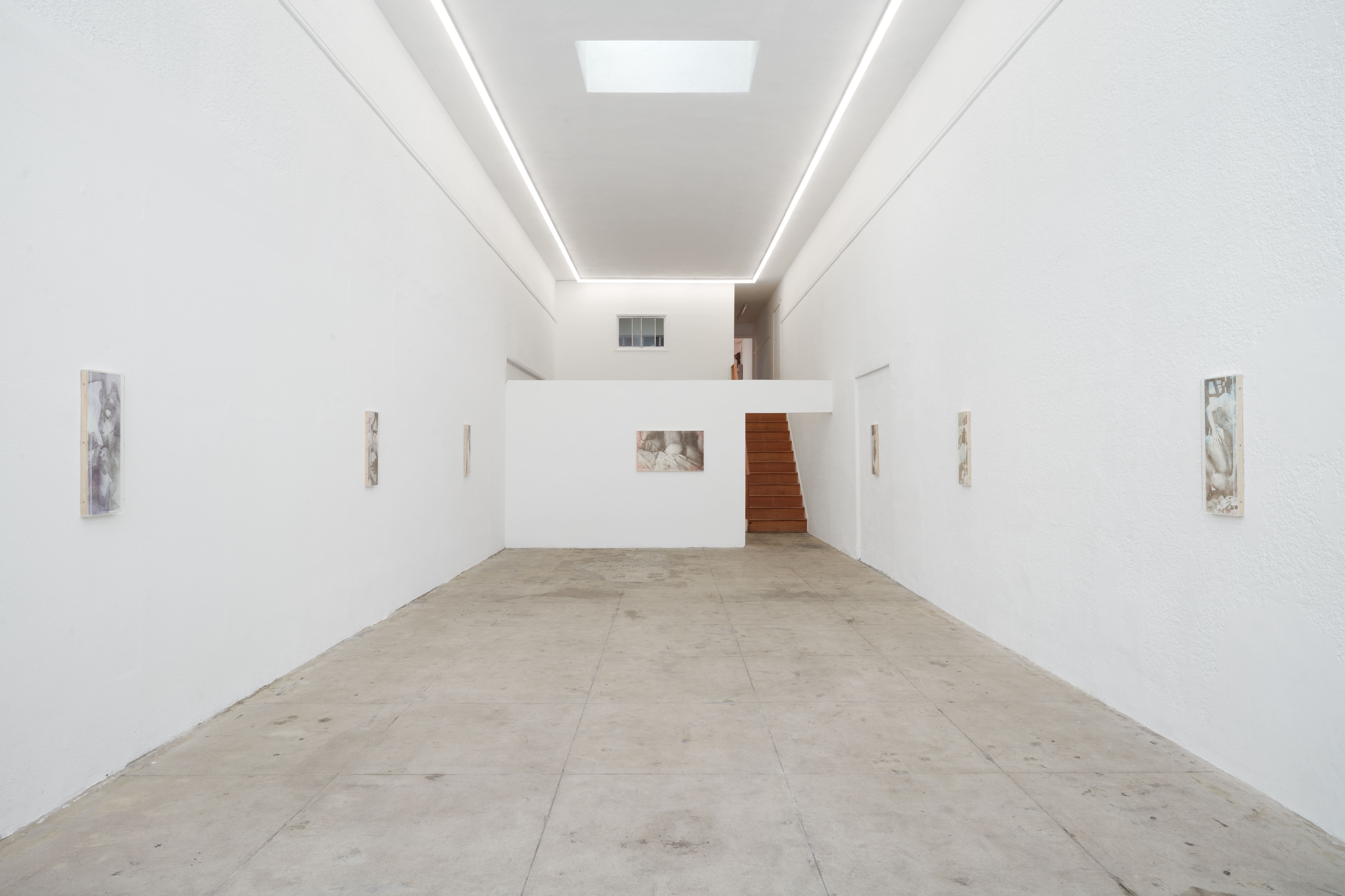 Installation view. Reading in Bed by Louis Blue Newby, 2025. Courtesy of the artist and Ehrlich Steinberg, Los Angeles. Photos: Evan Walsh