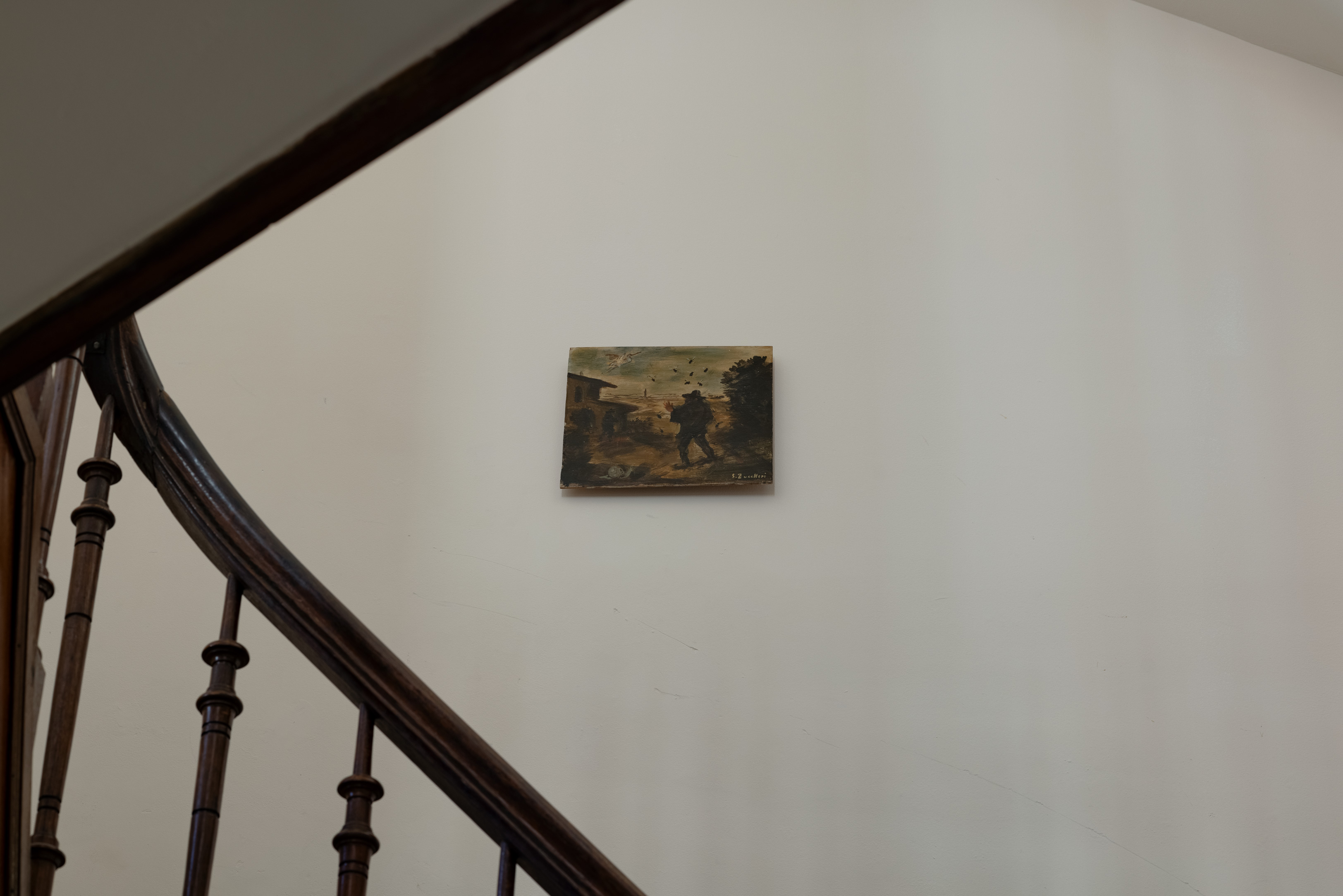 Exhibition view, Luigi Zuccheri, curated by Robert Snowden & Harald Thys, Etablissement d’en face, Brussels, 2025. Courtesy of MMXX. Photo credit: Fabrice Schneider