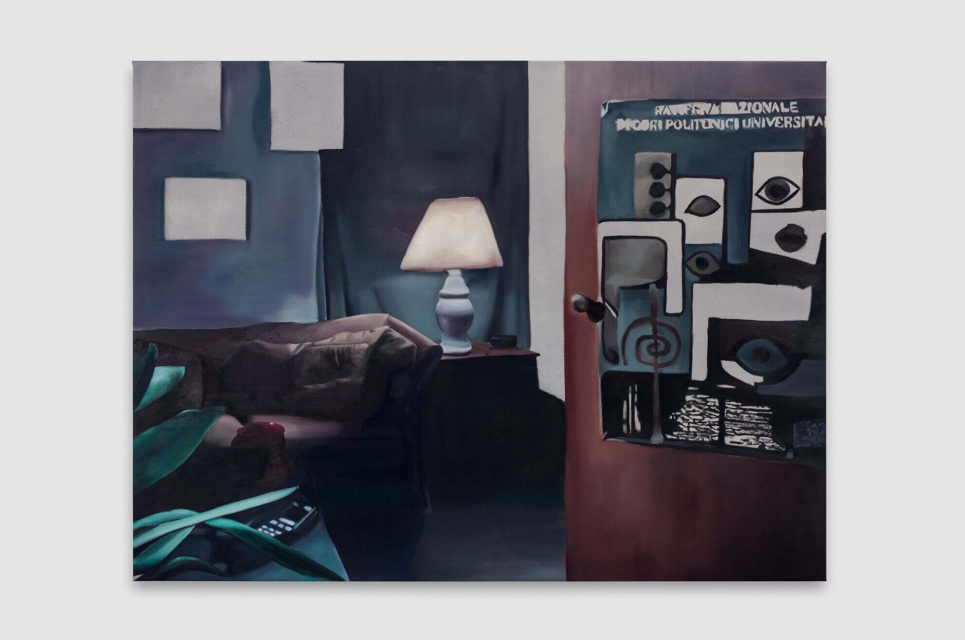 Deborah-Joyce Holamn, KT #21, 2025, Oil and pencil on linen, 150 x 200 x 4.5 cm. Courtesy of the artist and Galerie Gregor Staiger.