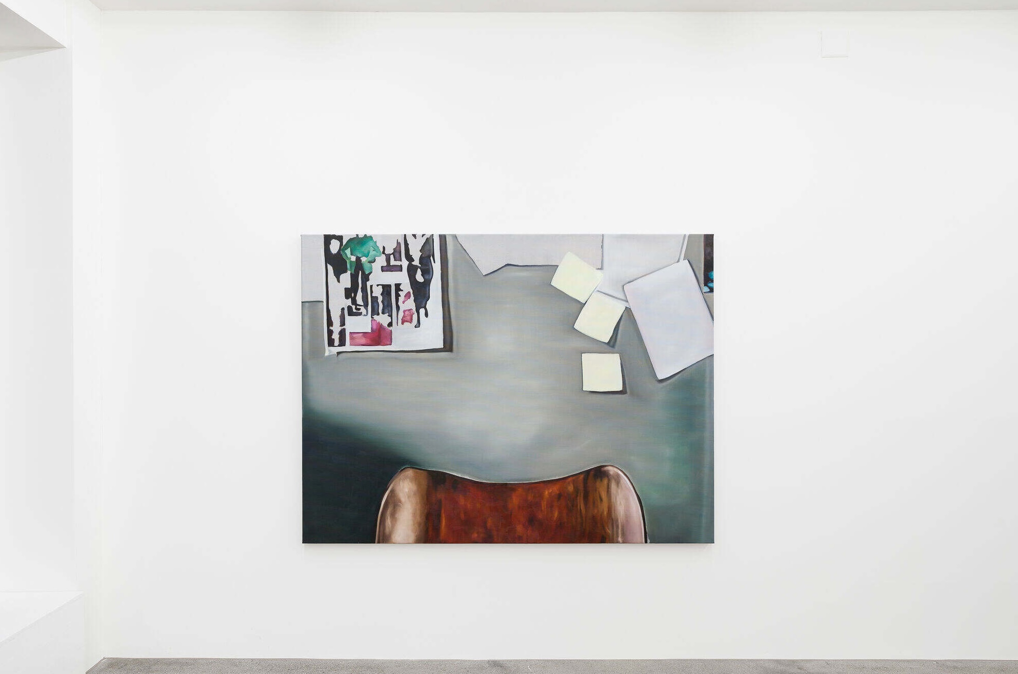 Deborah-Joyce Holamn, KT #23, 2025, Oil and pencil on linen, 150 x 200 x 4.5 cm. Courtesy of the artist and Galerie Gregor Staiger.