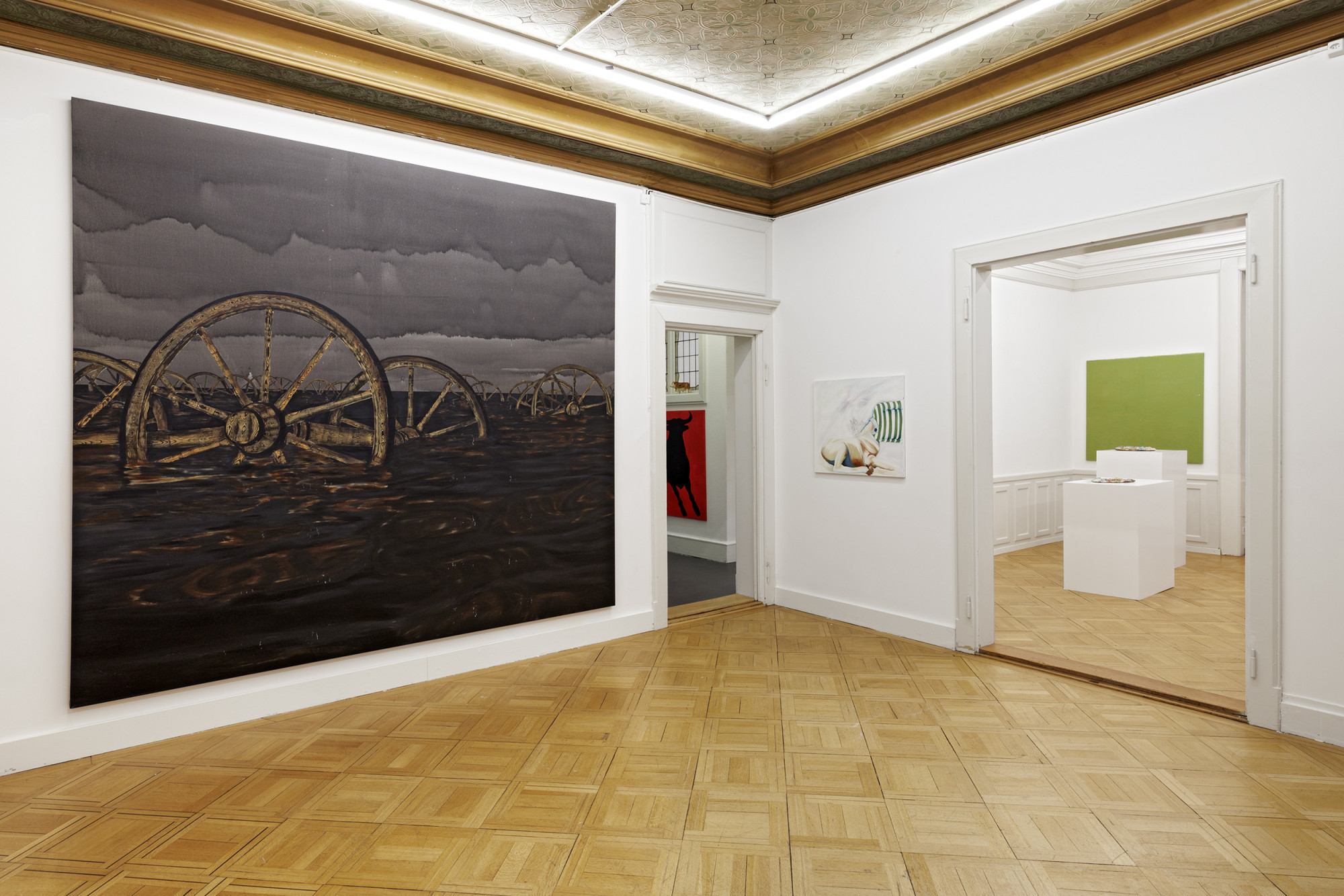 Installation view, Kühe und Pferde, 2025-2026, courtesy of the artists and Galerie Oskar Weiss.