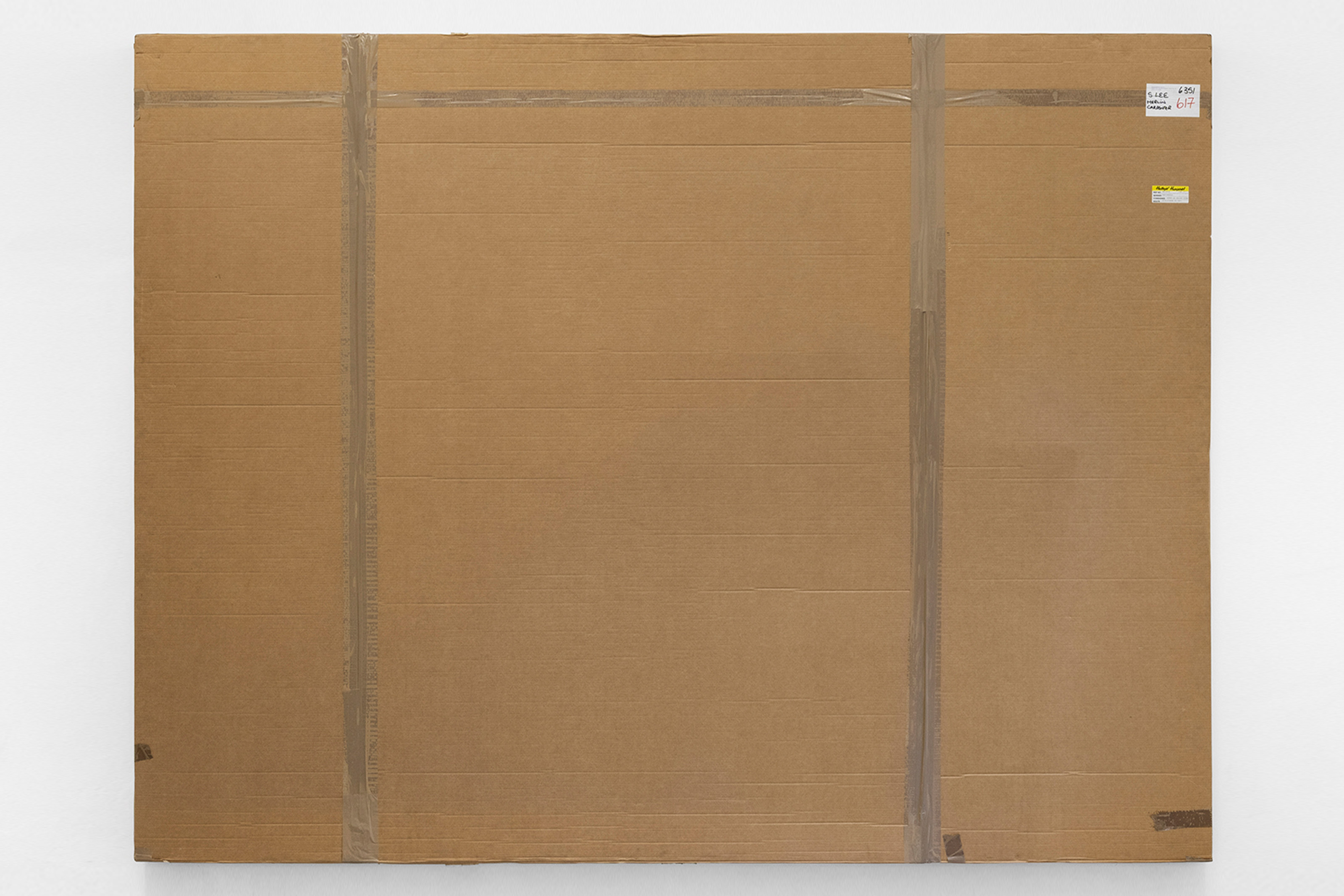 Merlin Carpenter, After John Hoyland 20.4.66, 2009, C3874, 2017, cardboard, plastic, and acrylic on canvas, 231 x 299 x 5.5 cm. Courtesy of the artist and Diana Gallery.