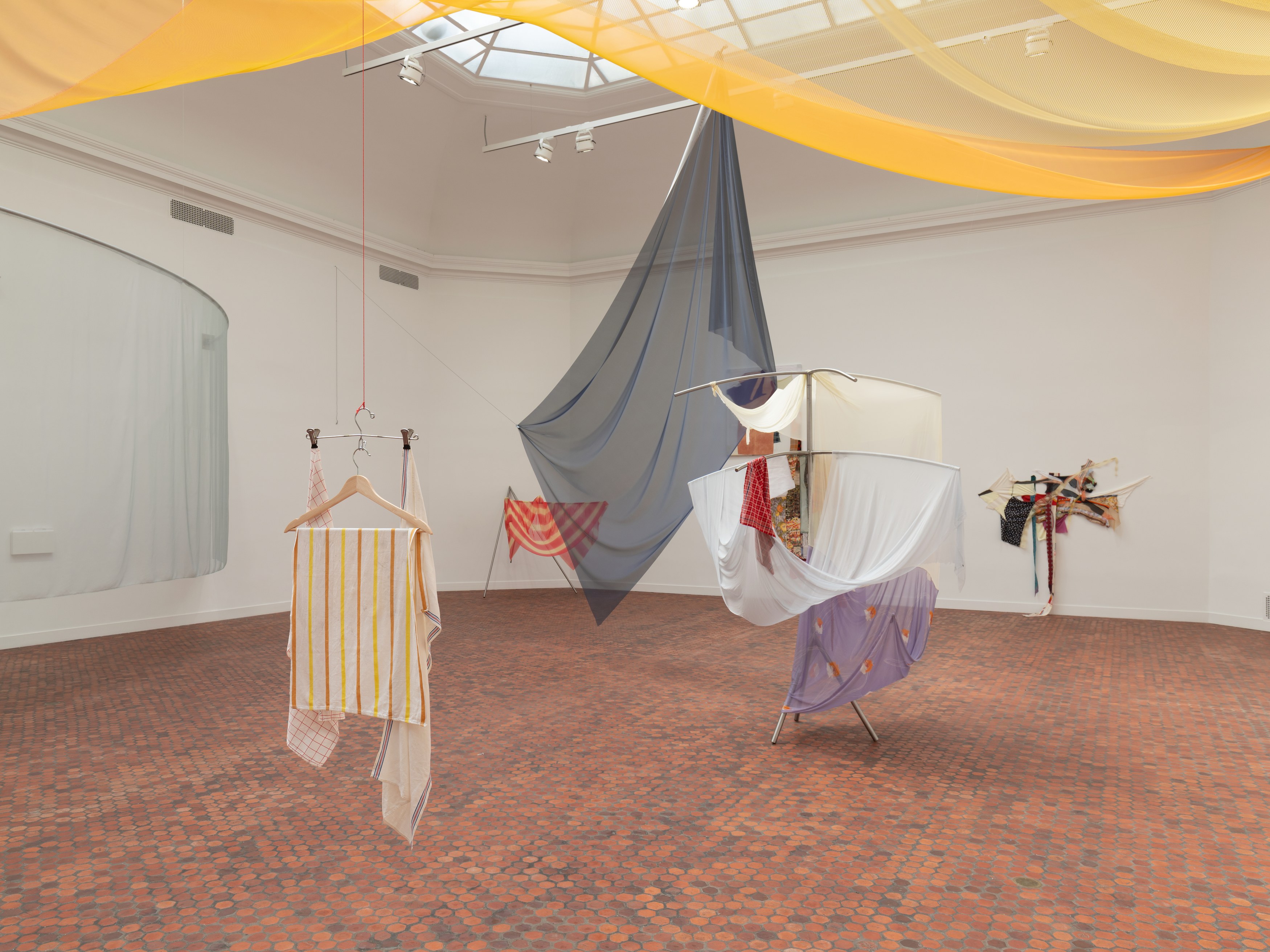 Installation view, Eric N. Mack, Fishers of Men, American Academy of Arts and Letters, 2025. Photo: Charles Benton 