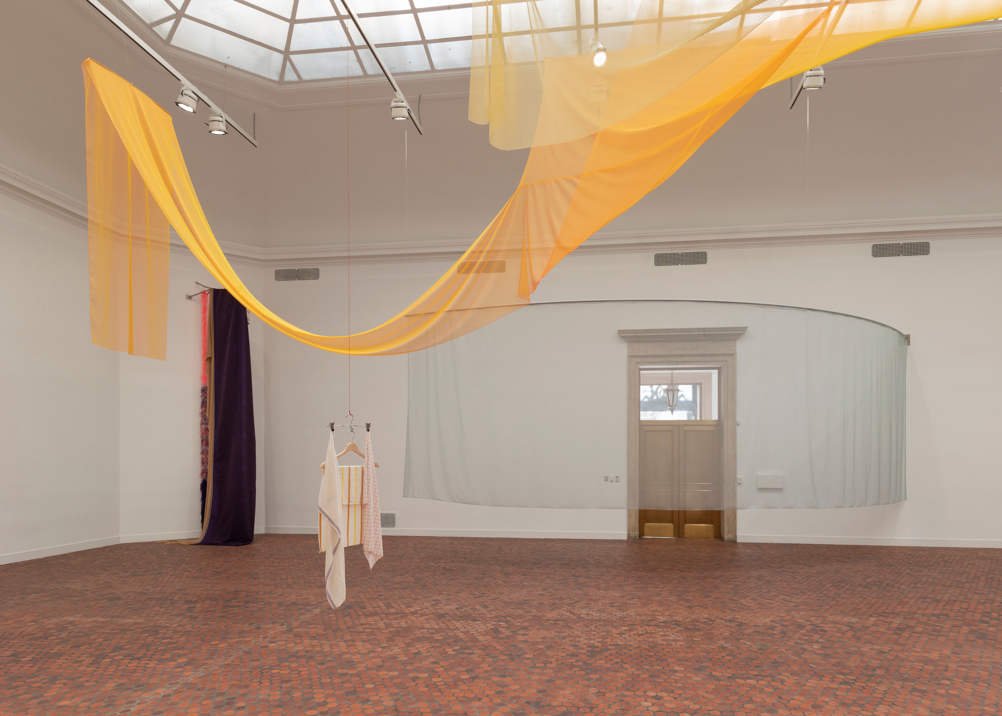 Installation view, Eric N. Mack, Fishers of Men, American Academy of Arts and Letters, 2025. Photo: Charles Benton 