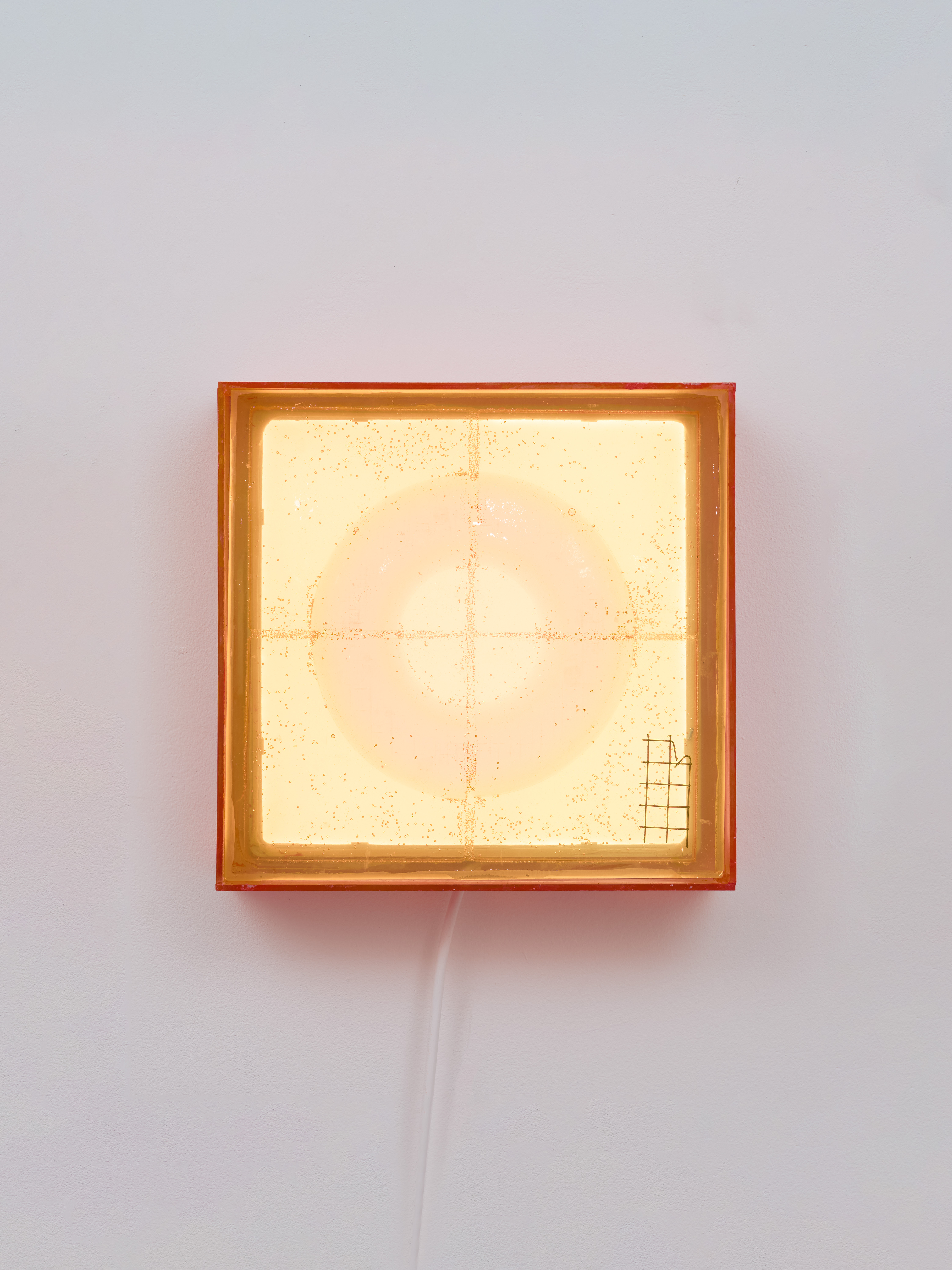 Jan Vorisek, Untitled (O Configuration), 2026 Silicon, resin, pigments, paint, acrylic and LED light, 30.3 x 30.7 x 8 cm 11 7/8 x 12 1/8 x 3 1/8 inches. Photography: Tom Carter; Courtesy the Artist and Arcadia Missa, London.