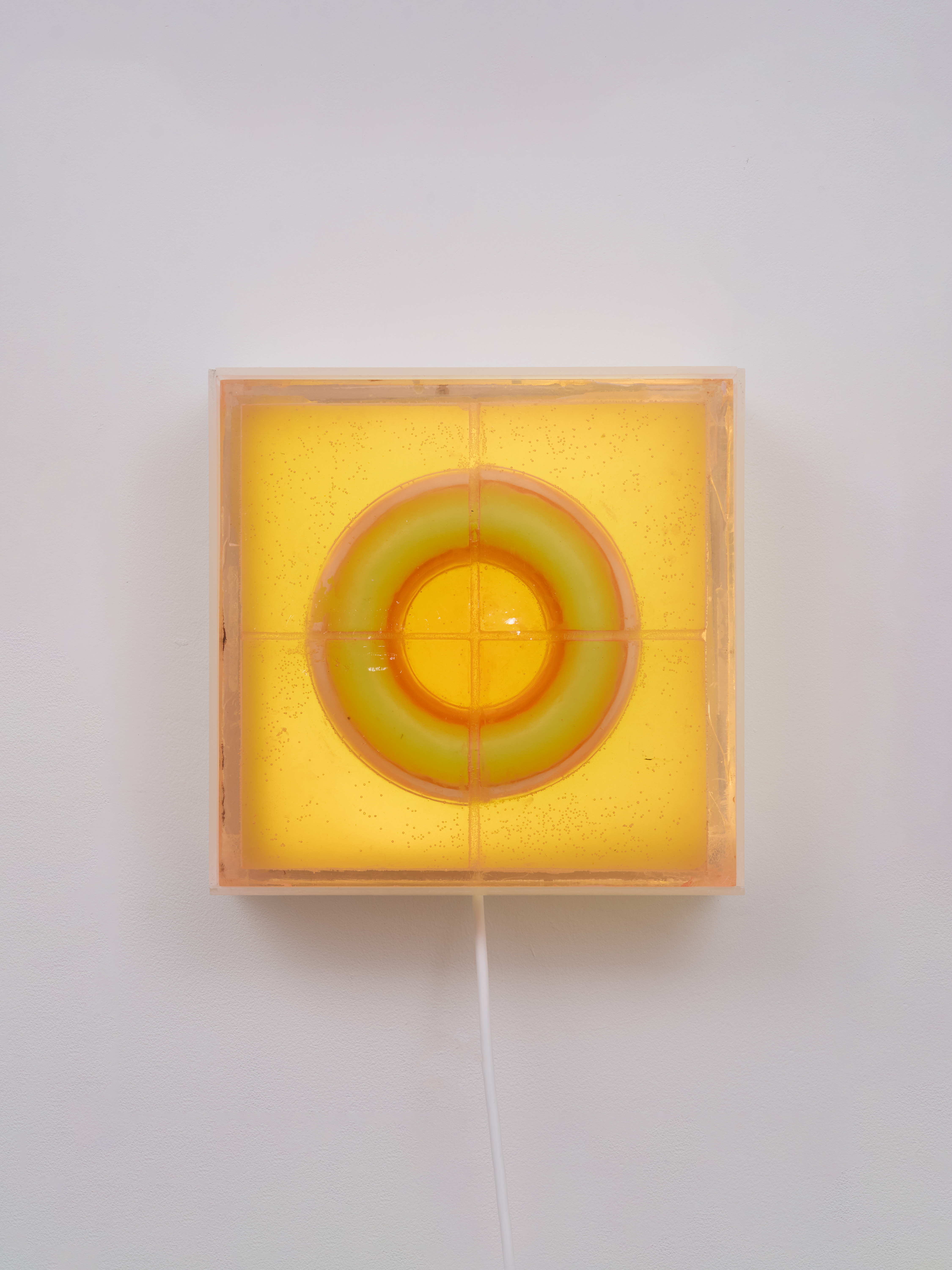 Jan Vorisek, Untitled (O Configuration), 2026, Silicon, resin, pigments, paint, acrylic and LED light, 30.3 x 30.7 x 8 cm 11 7/8 x 12 1/8 x 3 1/8 inches. Photography: Tom Carter; Courtesy the Artist and Arcadia Missa, London.