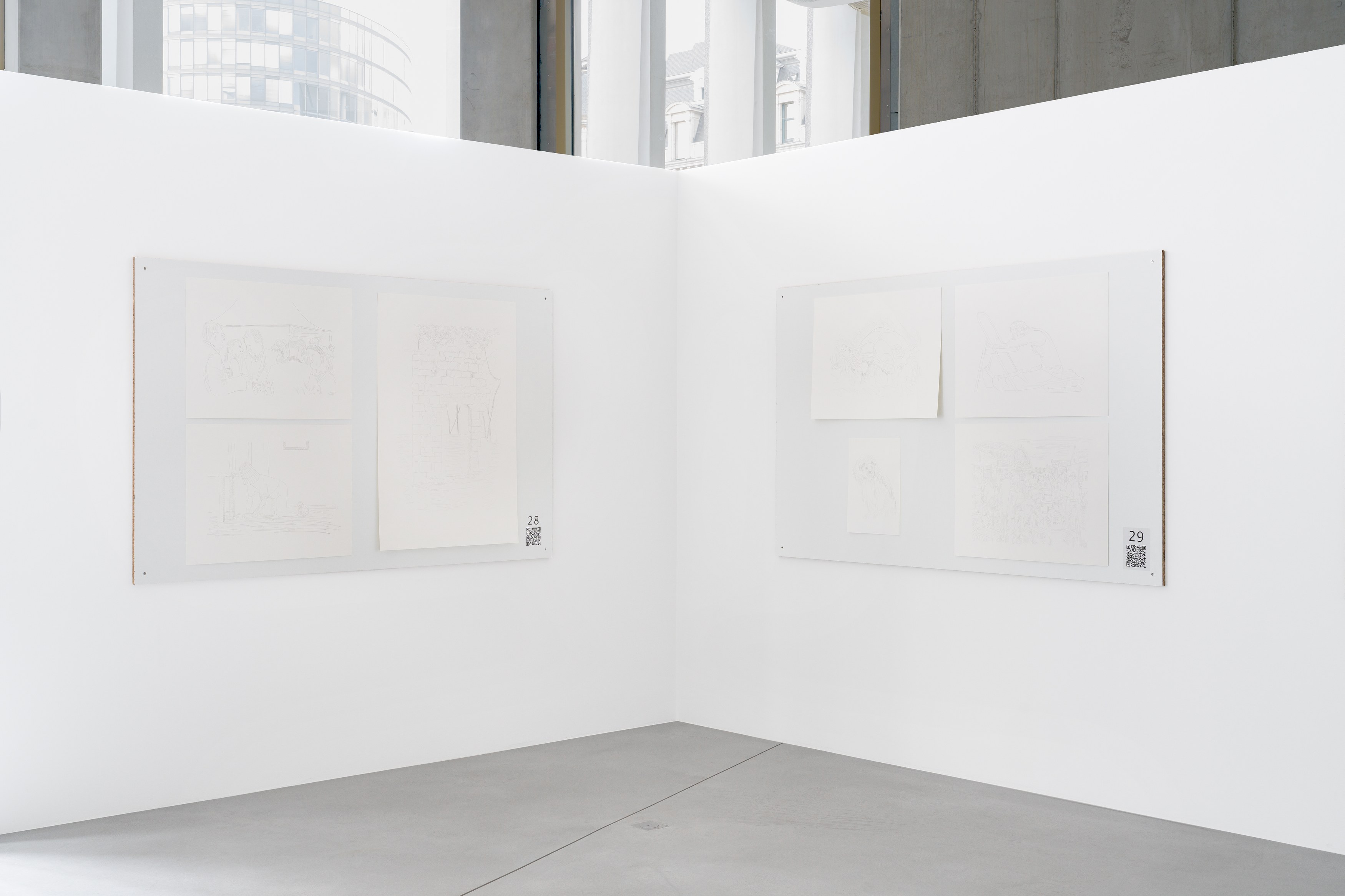 Installation view – Jos de Gruyter & Harald Thys, LA MERVEILLE DE LA VIE, 16/01/26-21/02/26. Courtesy of the artists and KIN.