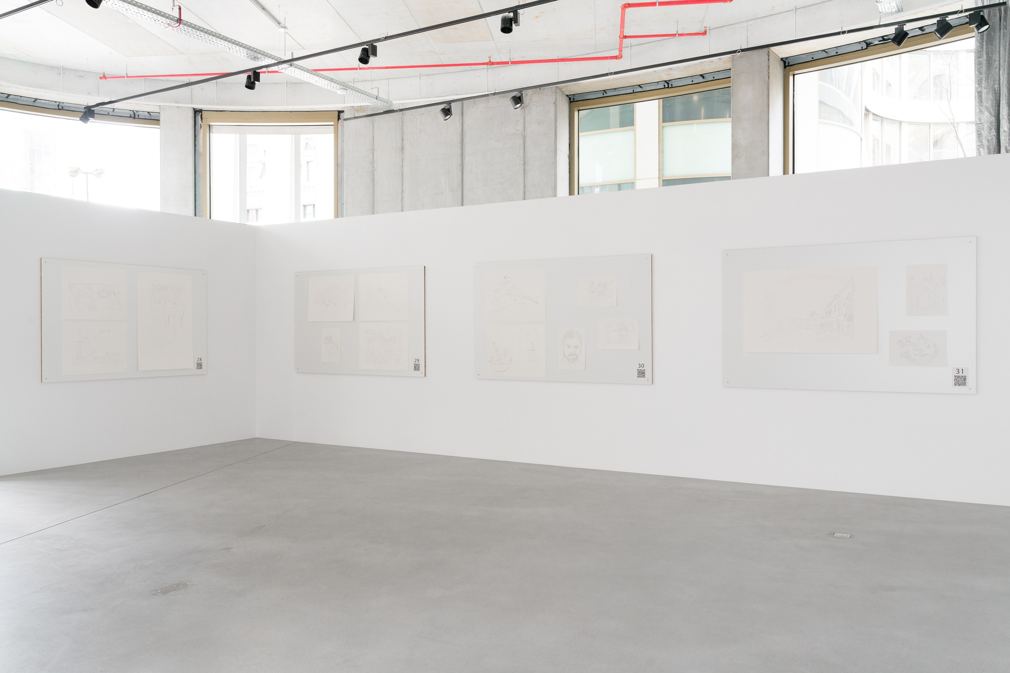Installation view – Jos de Gruyter & Harald Thys, LA MERVEILLE DE LA VIE, 16/01/26-21/02/26. Courtesy of the artists and KIN.