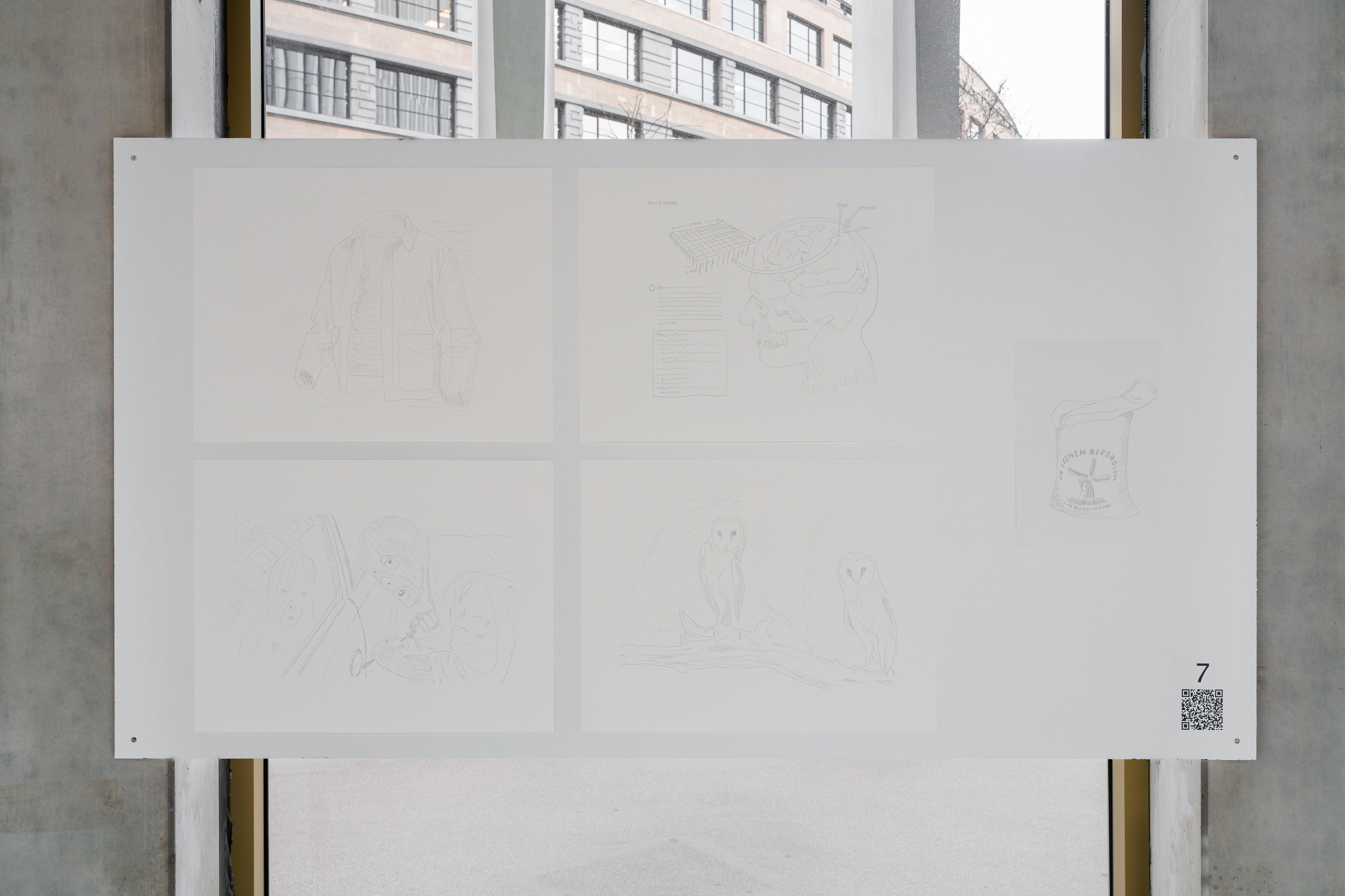 Installation view – Jos de Gruyter & Harald Thys, LA MERVEILLE DE LA VIE, 16/01/26-21/02/26. Courtesy of the artists and KIN.