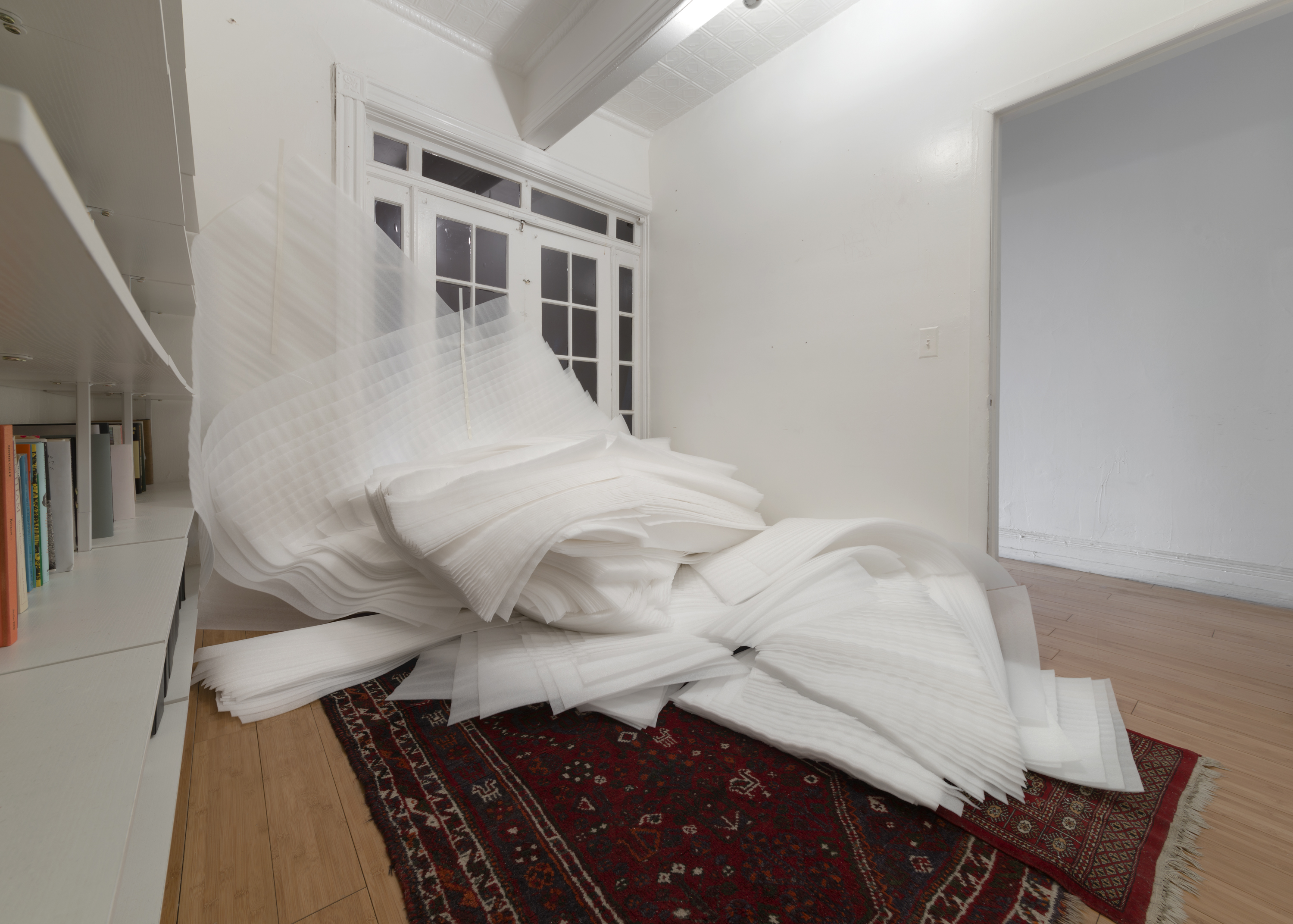 Jacksun Bein, My life, 2026 foam 78 x 95 x 108 inches (dimensions variable). Courtesy of the artist and Interrobang 11232.