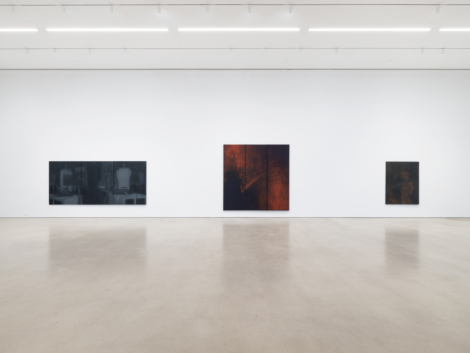 Installation view, Troy Brauntuch, Petzel, 2026. Courtesy of the artist and Petzel.