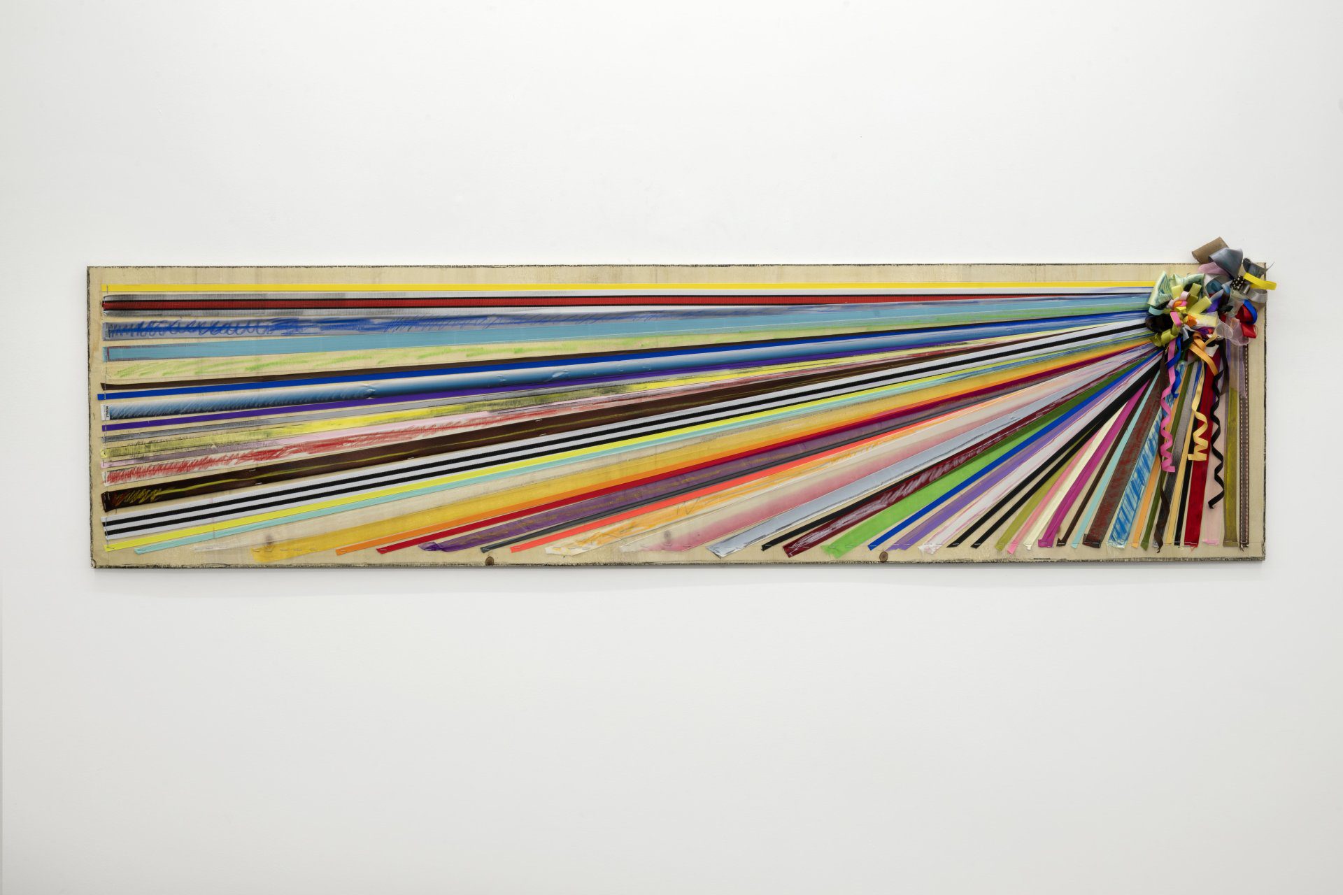 Tereza Glazova - Rainbow over the country road after the rain, tied with antimonumental intent and decorative bows (2026). Courtesy of the artists and Autokomanda. Photographer: Bojana Janjic.