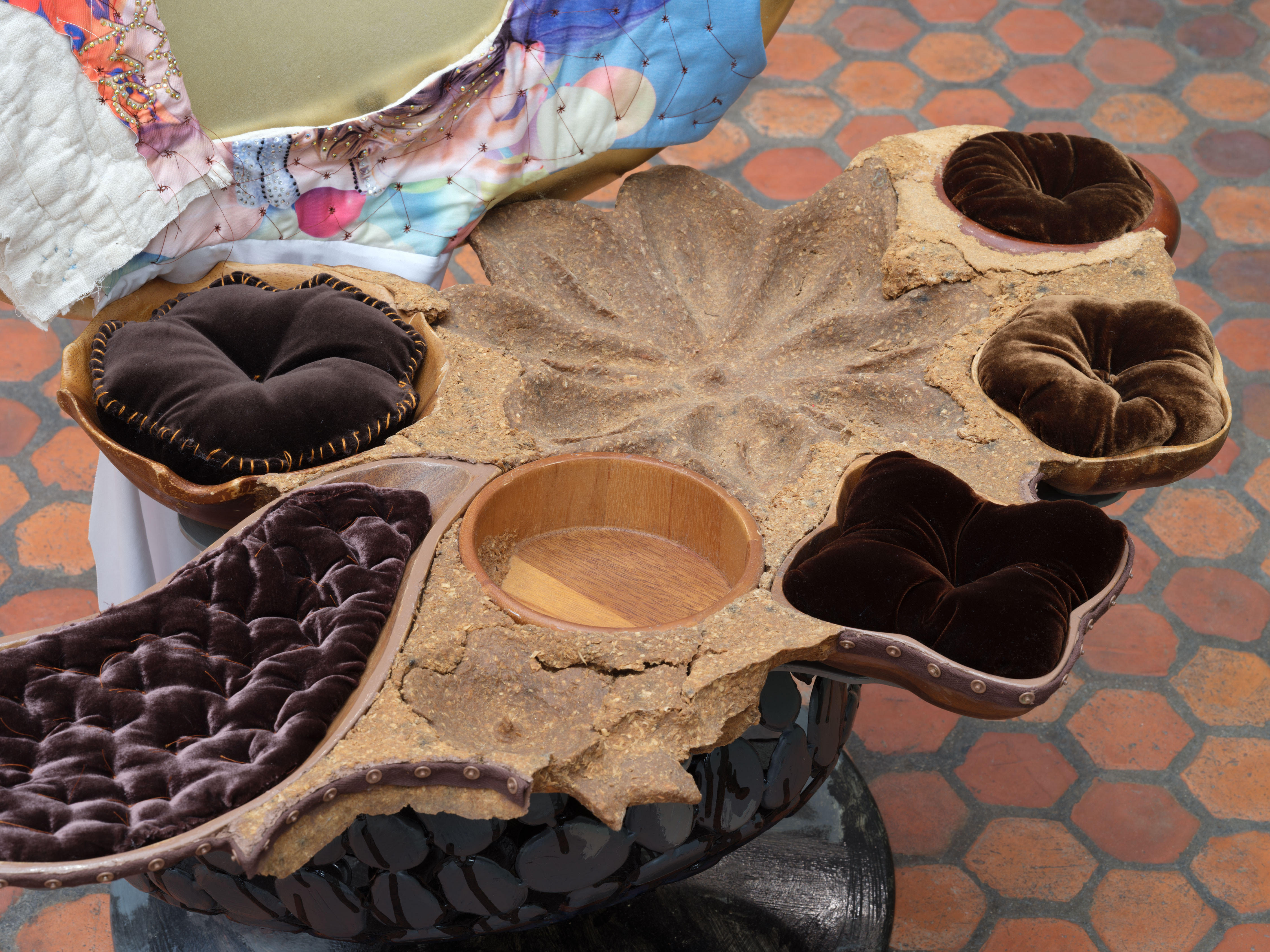 Installation view, Jessi Reaves, process invented the mirror, American Academy of Arts and Letters, 2026. Photo: Steven Probert Studio.