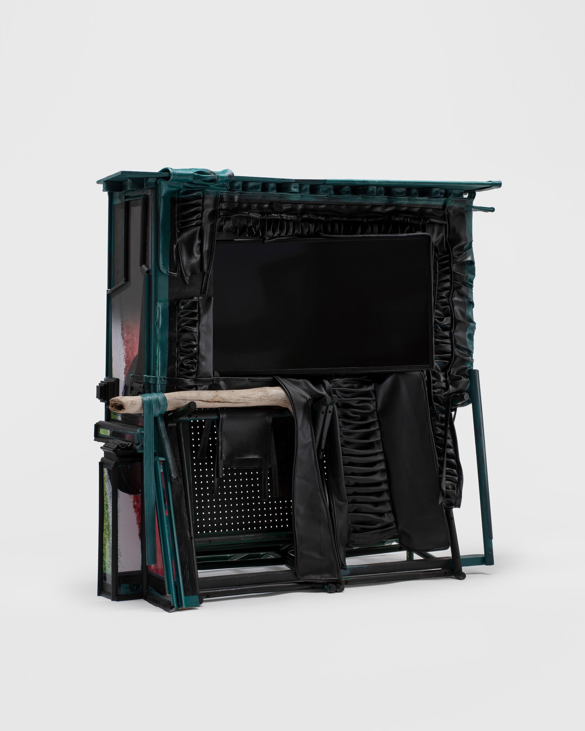 Jessi Reaves, Reflection in black plastic, 2025. Courtesy the artist and Bridget Donahue, New York; photo: GC Photography.