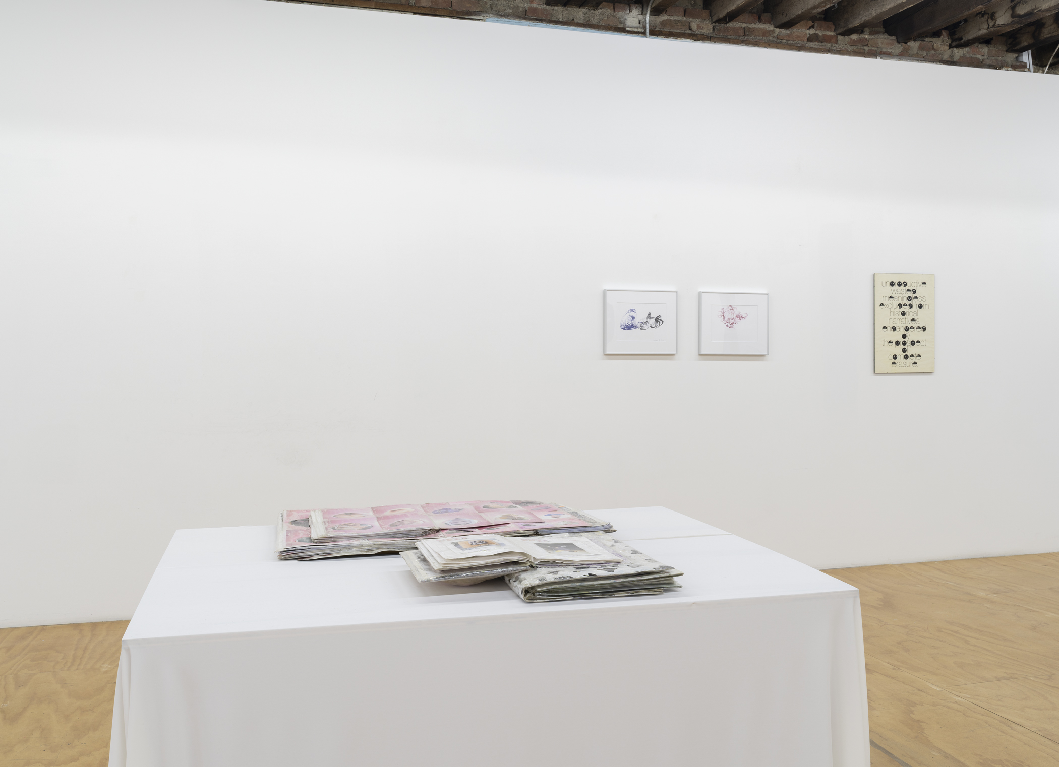 Installation view, On The Never-Never, 2026. Courtesy of the artists, Galerie Tenko Presents and Reena Spaulings.