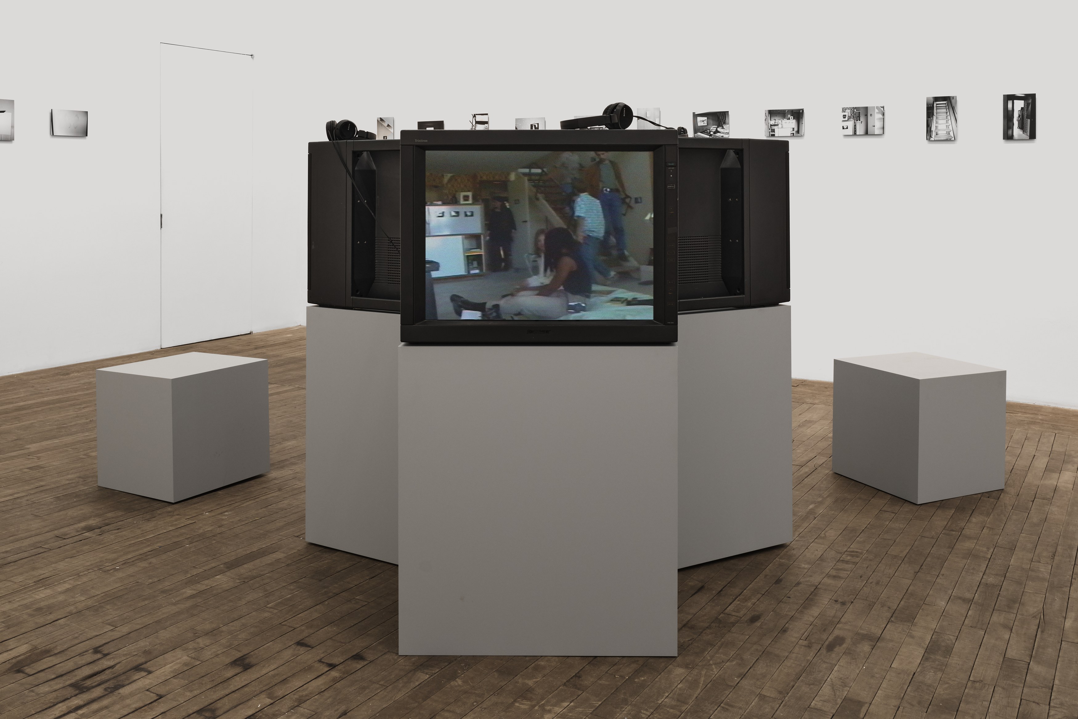 Renée Green, Secret (Installation), 1993, Installation. 73 black and white photographs, soundtrack, three-channel video. Courtesy of the artist and Bortolami.