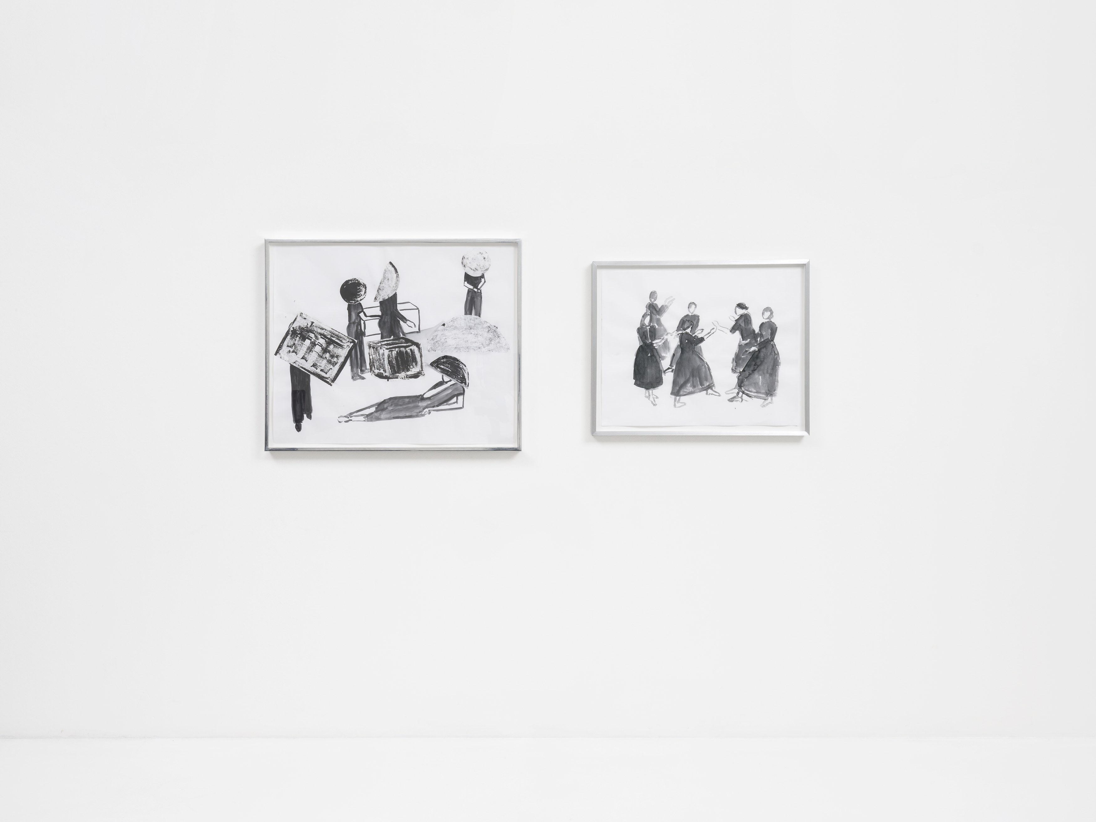 Installation view, Joan Jonas and Silke Otto-Knapp, 2026. Courtesy of Michael Benevento and Kristina Kite, Los Angeles