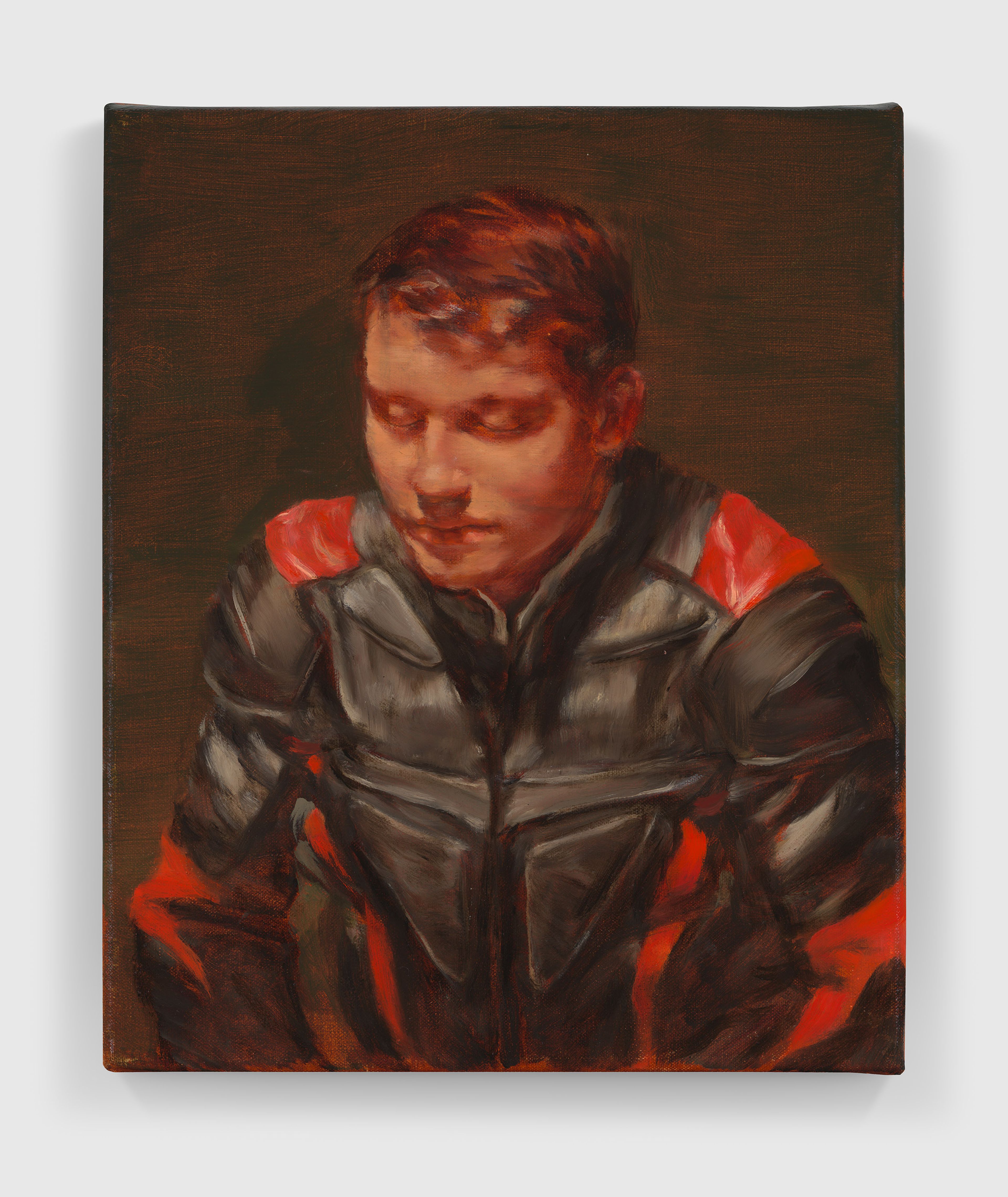 Michaël Borremans, The Dream, 2026, Oil on linen, 14 1/8 x 11 3/4 inches (36 x 30 cm). Courtesy of the artist and David Zwirner.