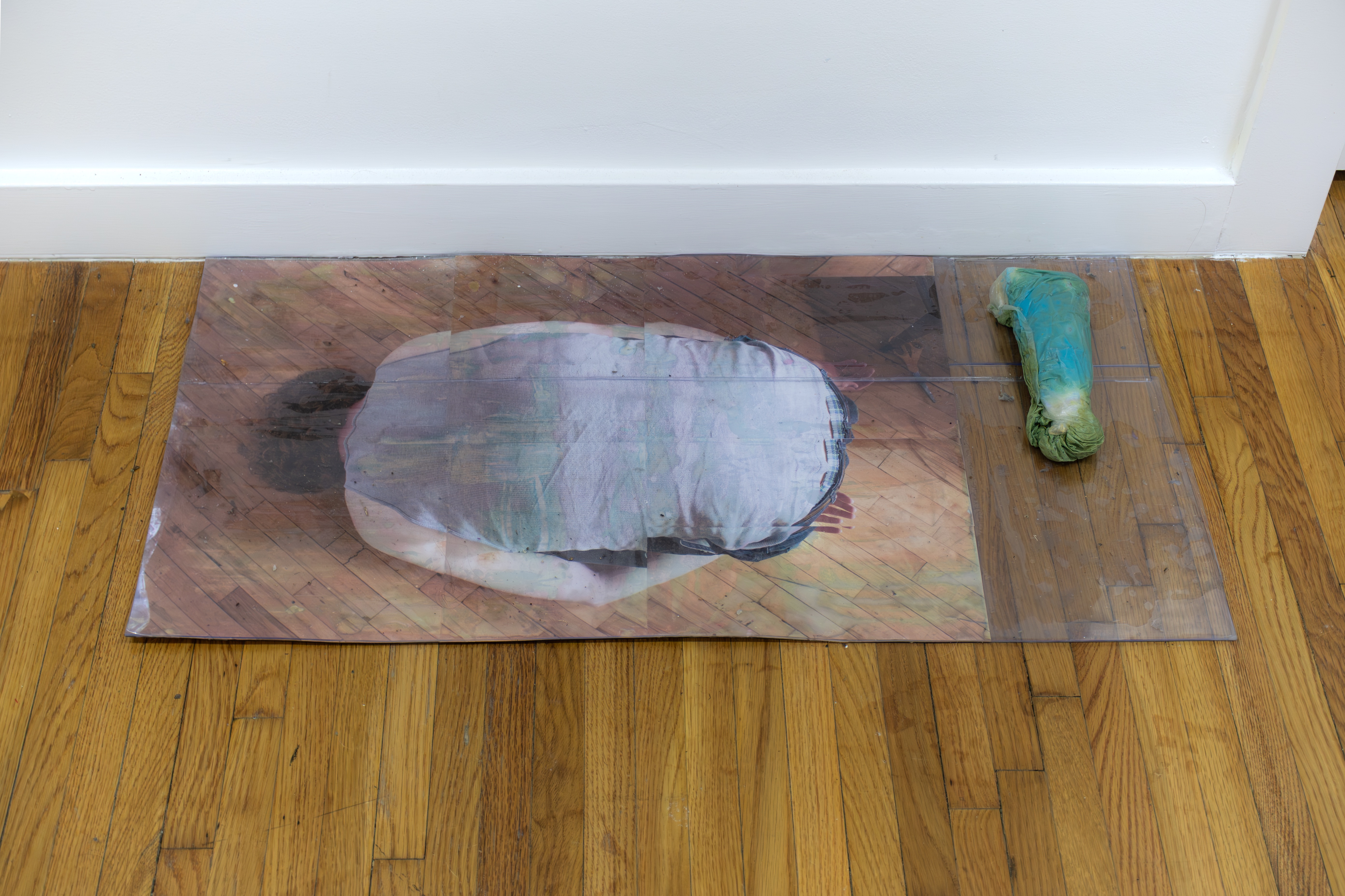 Karla Zurita, Conceptual Artist, Rubber, ink on paper, silicone, plastic, holographic paper, 18 x 33 in. Courtesy of the artist and Triest, New York.