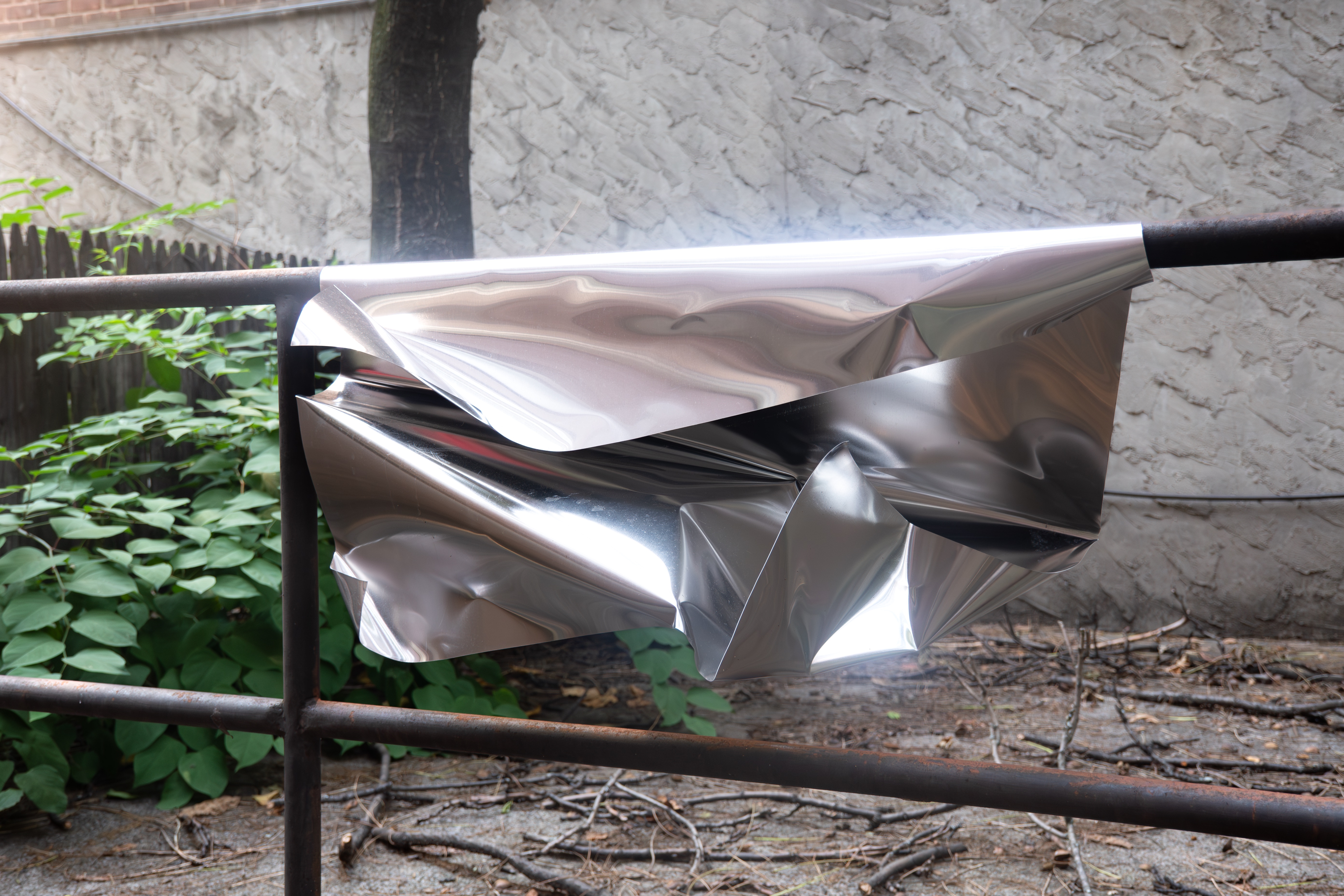 Karla Zurita, Outdoor Pose, Aluminum 55 x 30 in. Courtesy of the artist and Triest, New York.