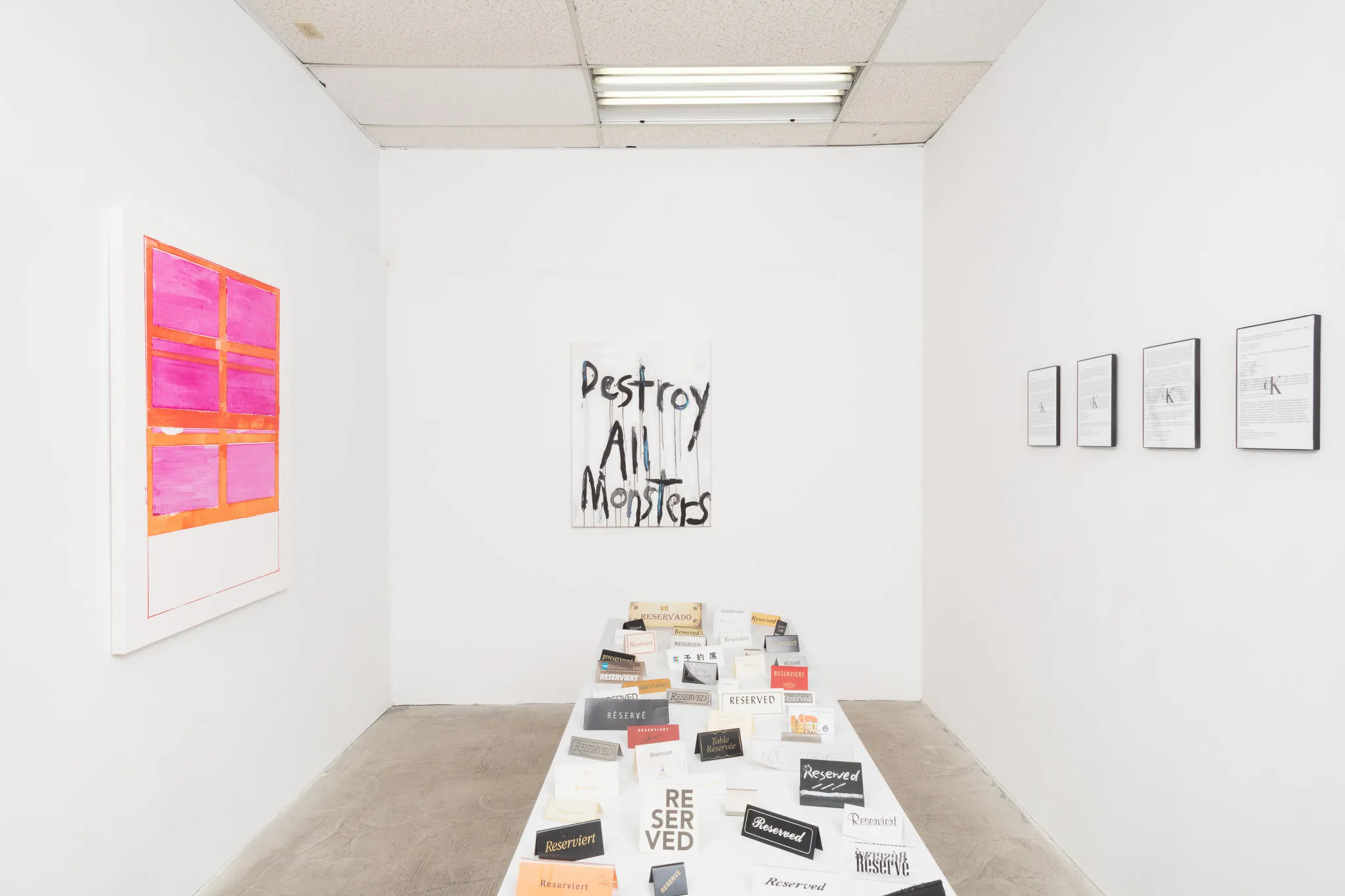 Installation view, Being and Longing: Enough is Never Enough, 2026. Courtesy of the artists and Gene's Dispensary, Los Angeles.
