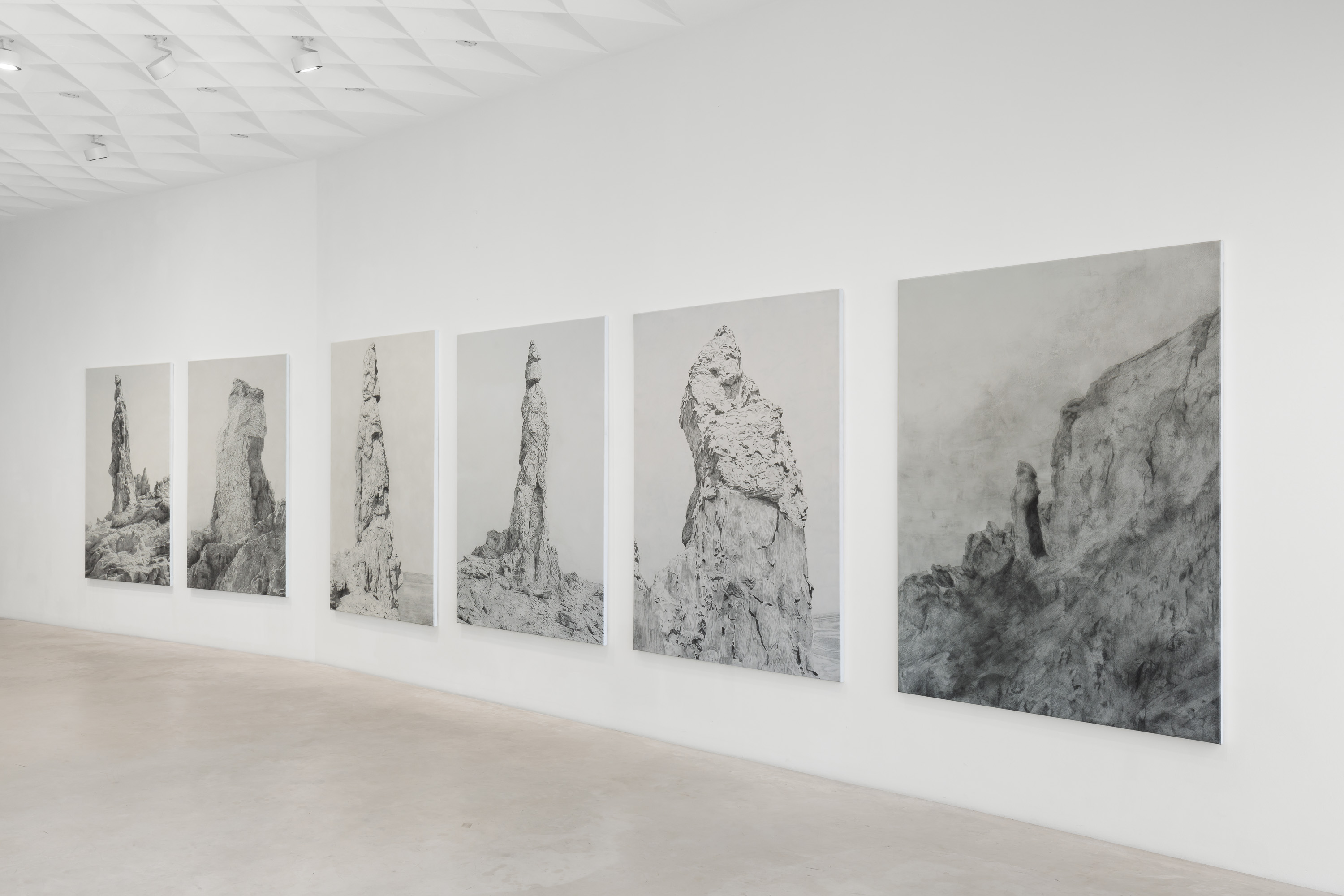 Installation view of Before Our Eyes at Z33, Hasselt. Hamishi Farah, Lot’s Wife, 2025. Courtesy of the artist; Arcadia Missa, London; and Maxwell Graham, New York. Photo: Useful Art Services.
