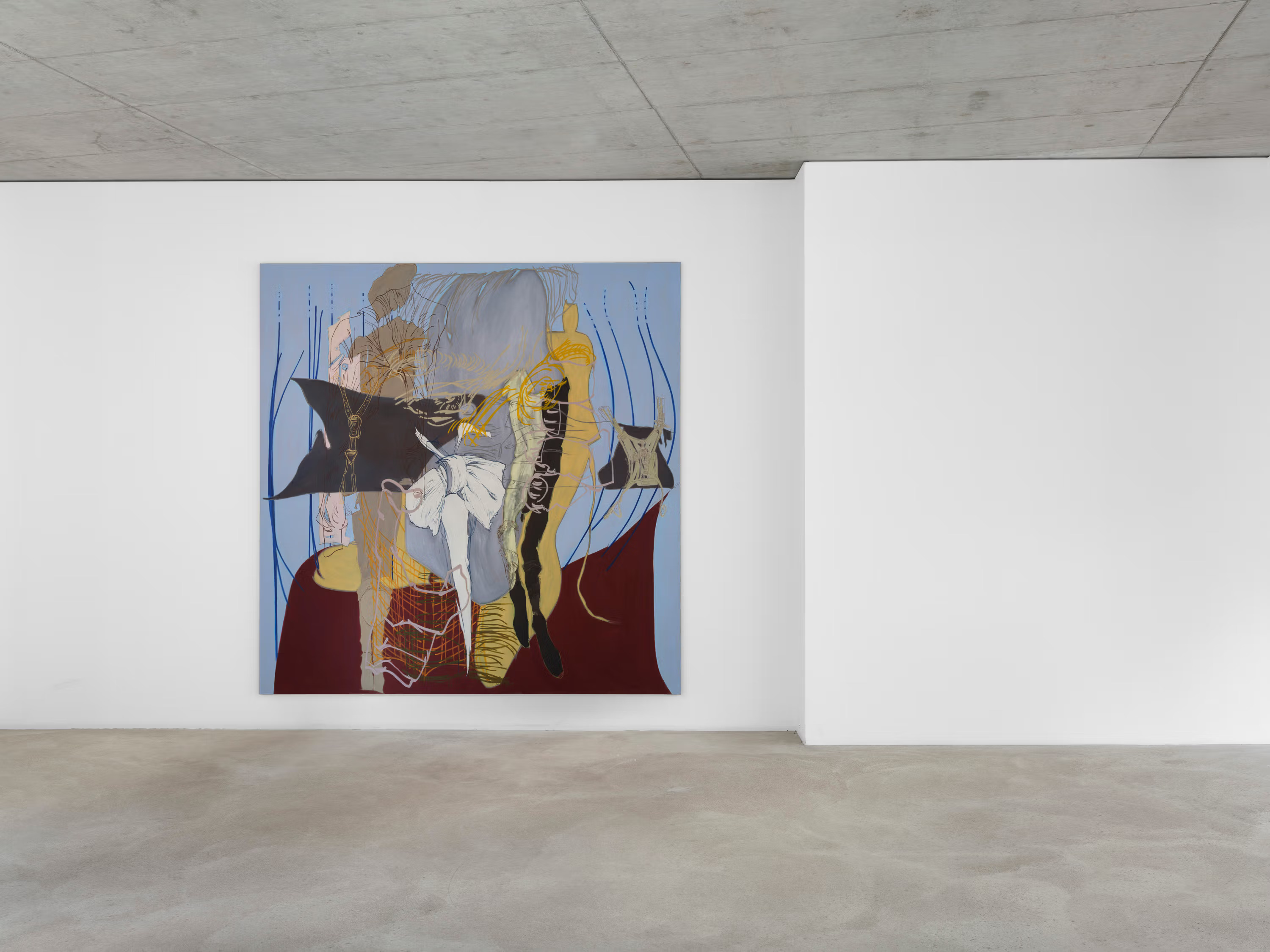 Lisa Jo, Dead stops in live time, 2026, oil on canvas, 210 x 205 x 2.5 cm. Courtesy of the artist and Galerie Molitor, Berlin.