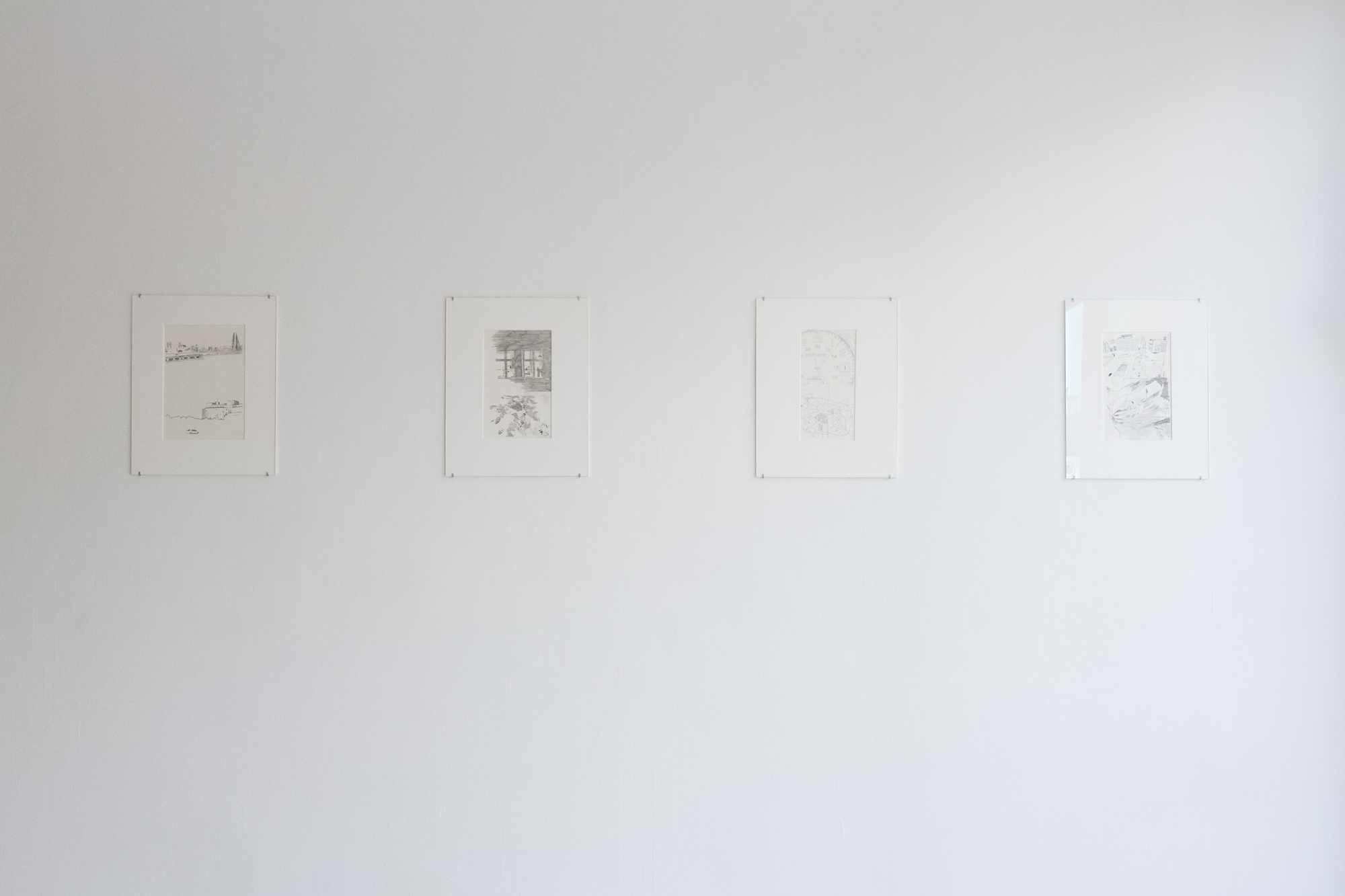Installation view, Tayler Buss, Mahshid Rafiei, Anna Rubin, Justin Tenney at Chris Andrews (2026). Courtesy of the artists and Chris Andrews, Montréal.