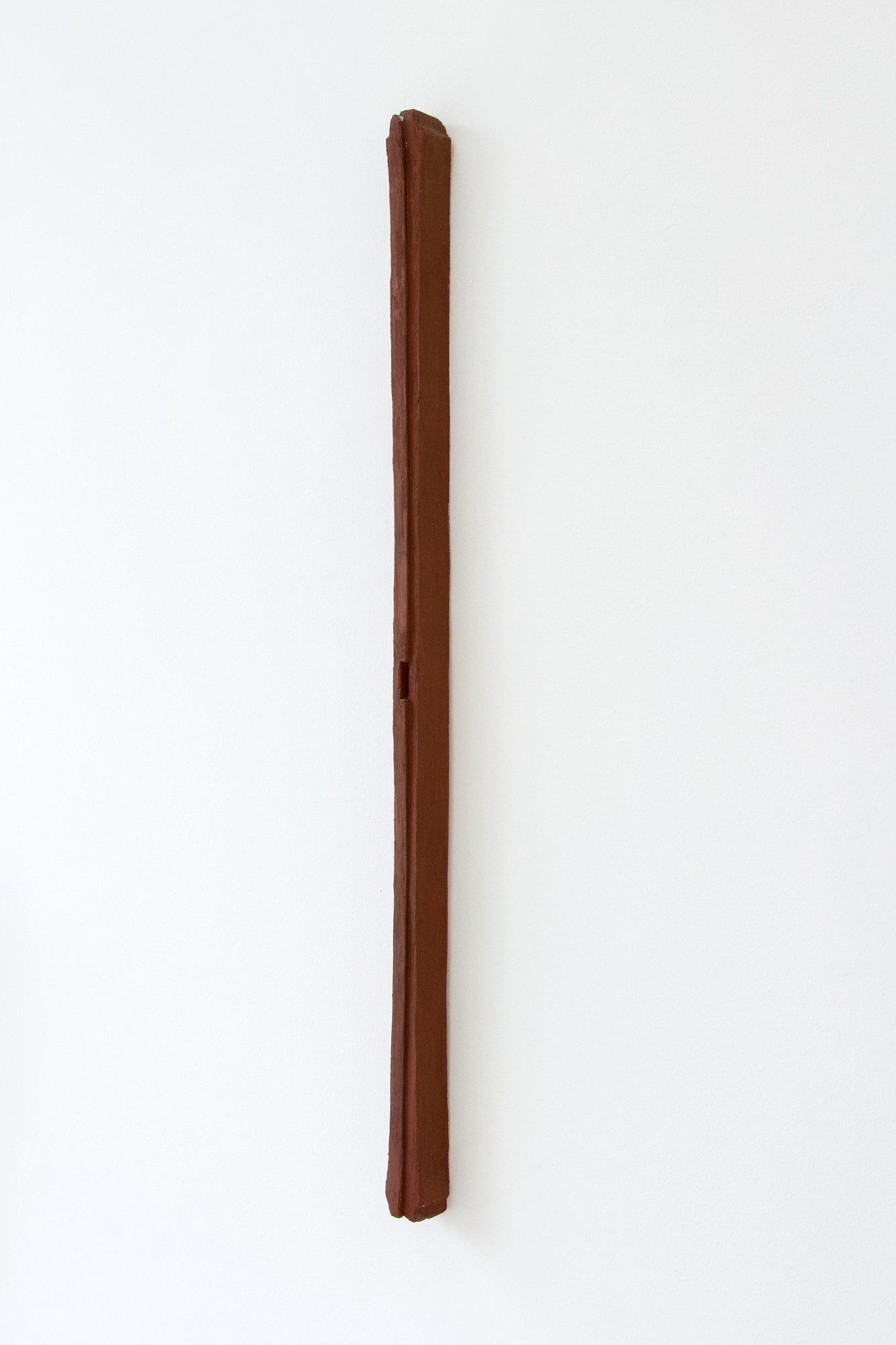 Tayler Buss, Double Stretcher, 2026 Hydrocal, drywall compound, fibreglass, epoxy, acrylic, 1 ¾ x 2 x 35 ½ inches. Courtesy of the artists and Chris Andrews, Montréal.