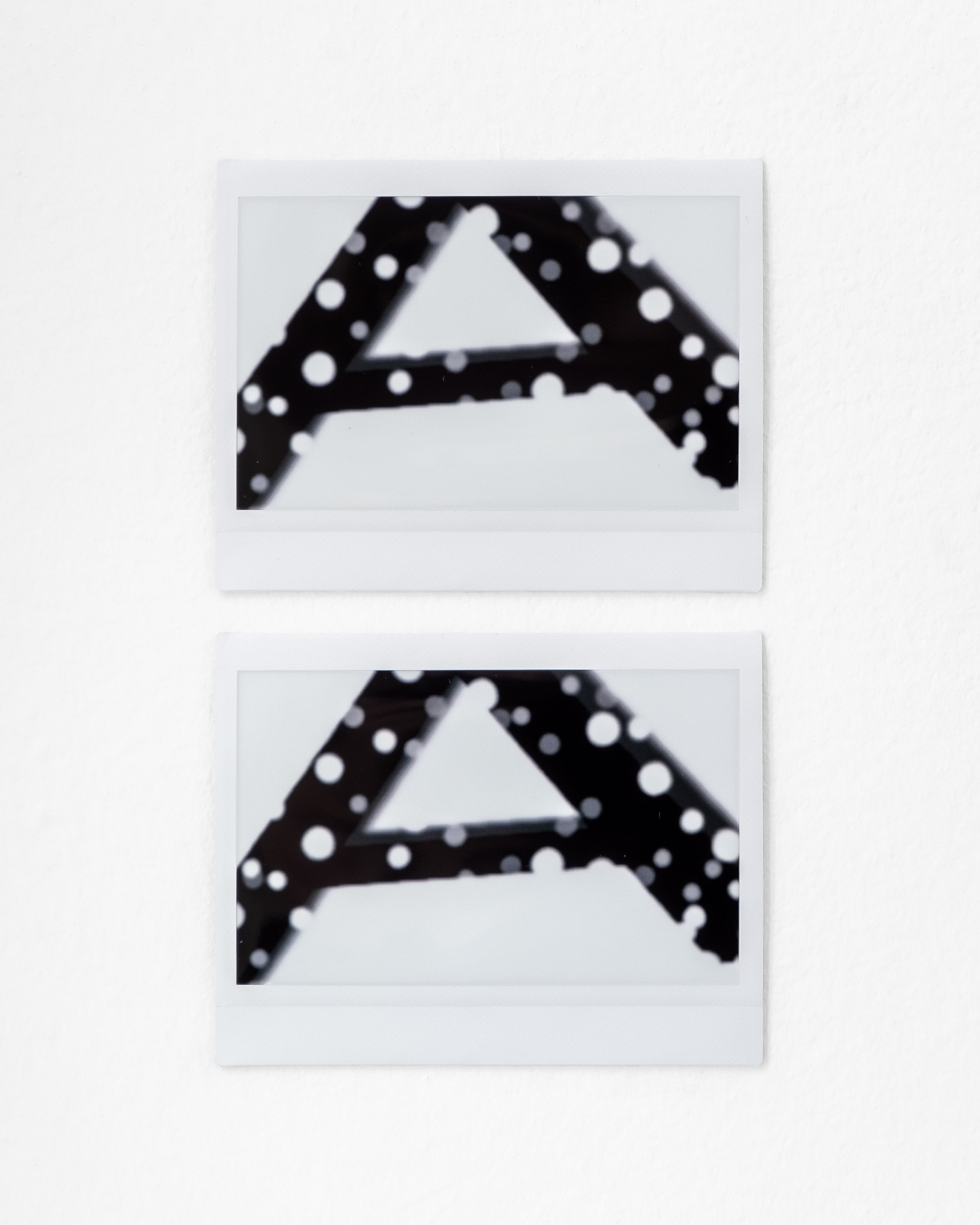 Alice Ding, Untitled, 2026, Polaroid, 4.3 x 3.4 inches, Edition 5 of 12. & Alice Ding, Untitled, 2026, Polaroid, 4.3 x 3.4 inches, Edition 6 of 12. Courtesy of the artist and Hans Goodrich.