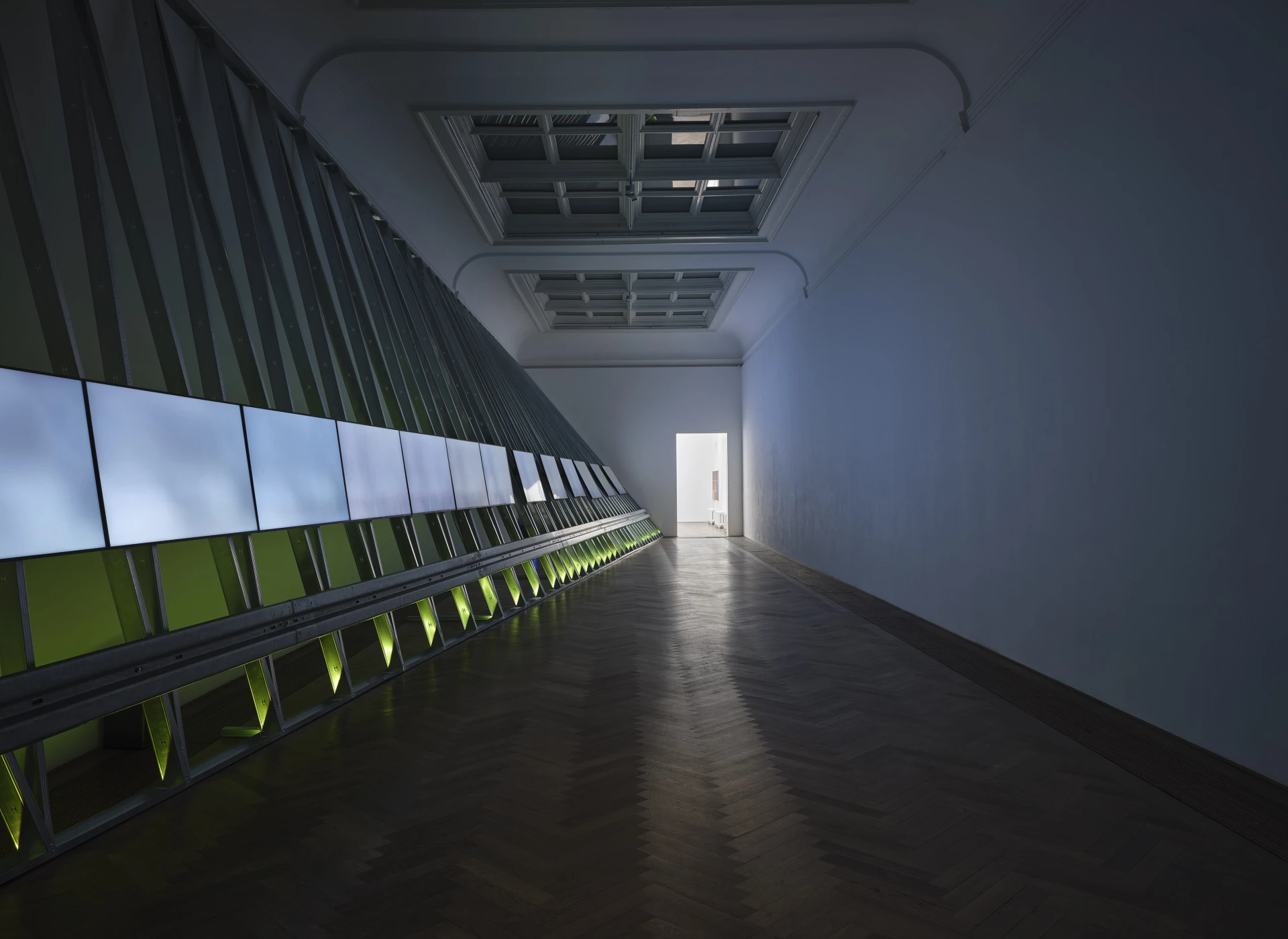 Shuang Li, The Middle of the Day That Starts It All, 2026, installation view, in: Shuang Li, Alliance, Kunsthalle Basel, 2026, photo: Philipp Hänger / Kunsthalle Basel.