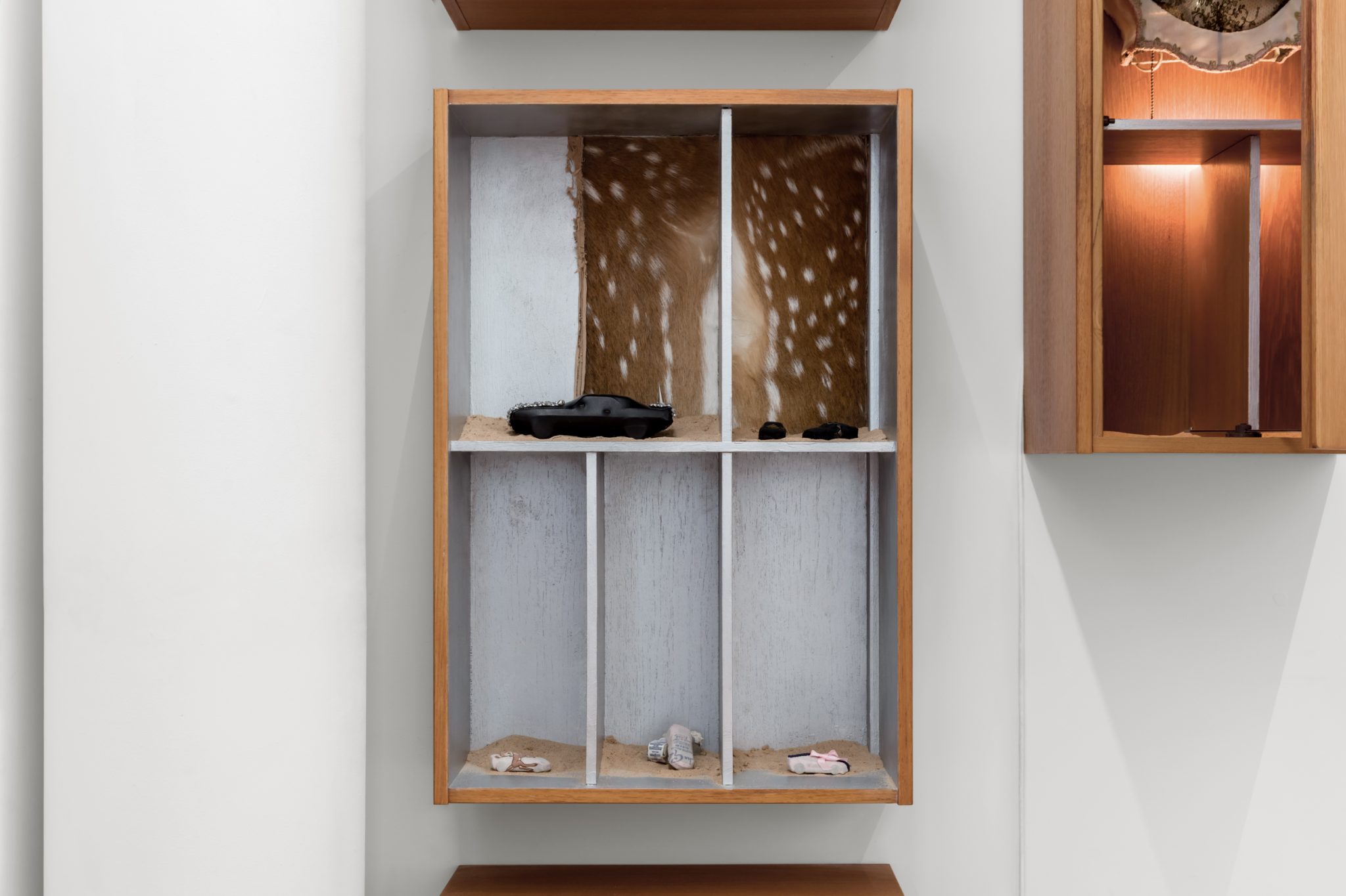 Installation view, DeSe Escobar: Pep Rally (2026). Courtesy of the artist and Galerina, London.