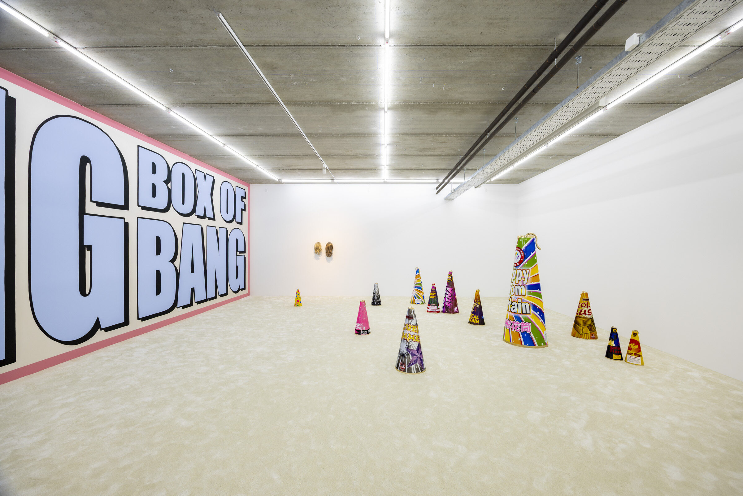 Installation view, Sylvie Fleury & Esben Weile Kjær: ULTIMATE CHARGE (2026). Courtesy of the artists and Andersen's Contemporary, Copenhagen. Photo: Malle Madsen.